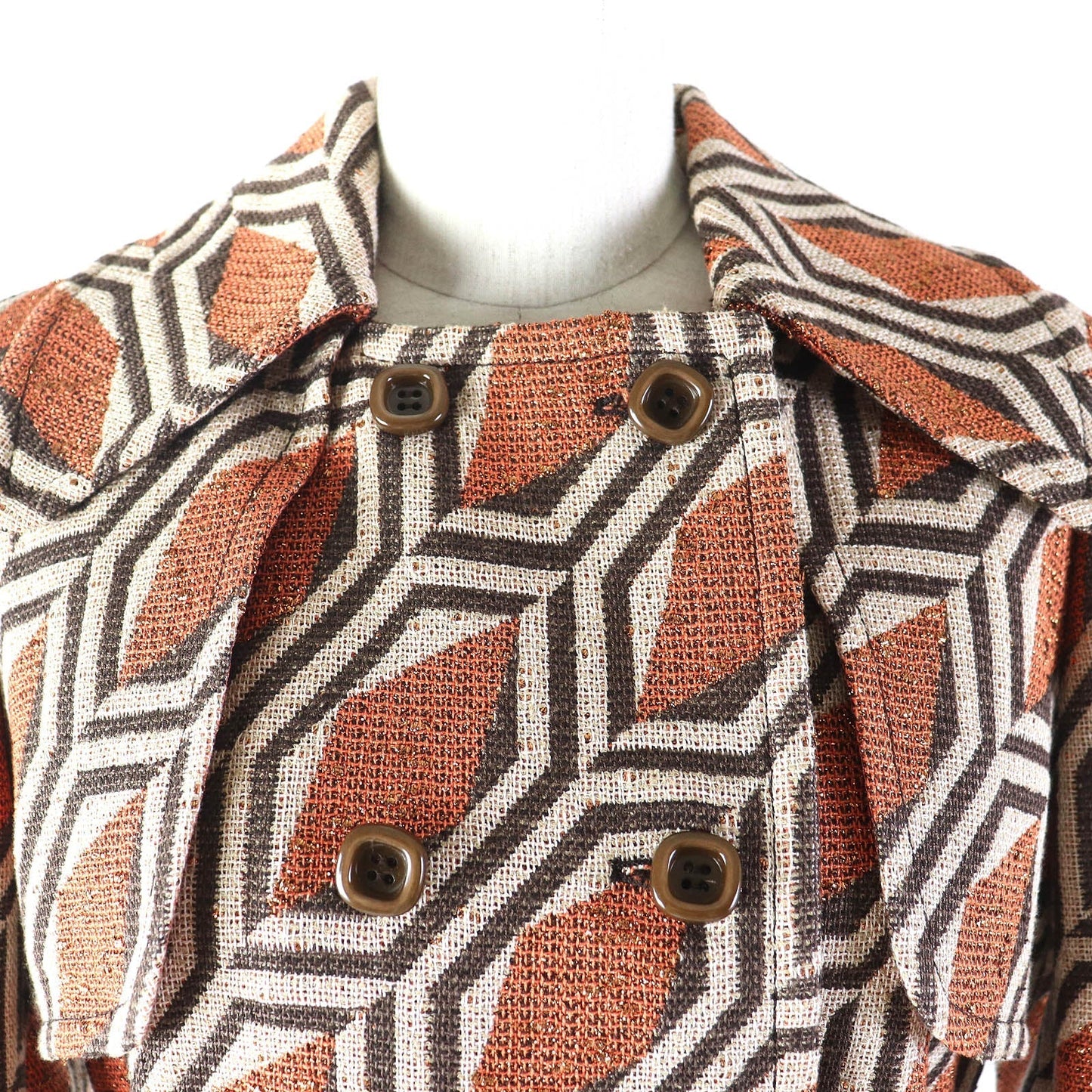 GUCCI coat 643299 ZAF5E cotton Orange brown beige 38
