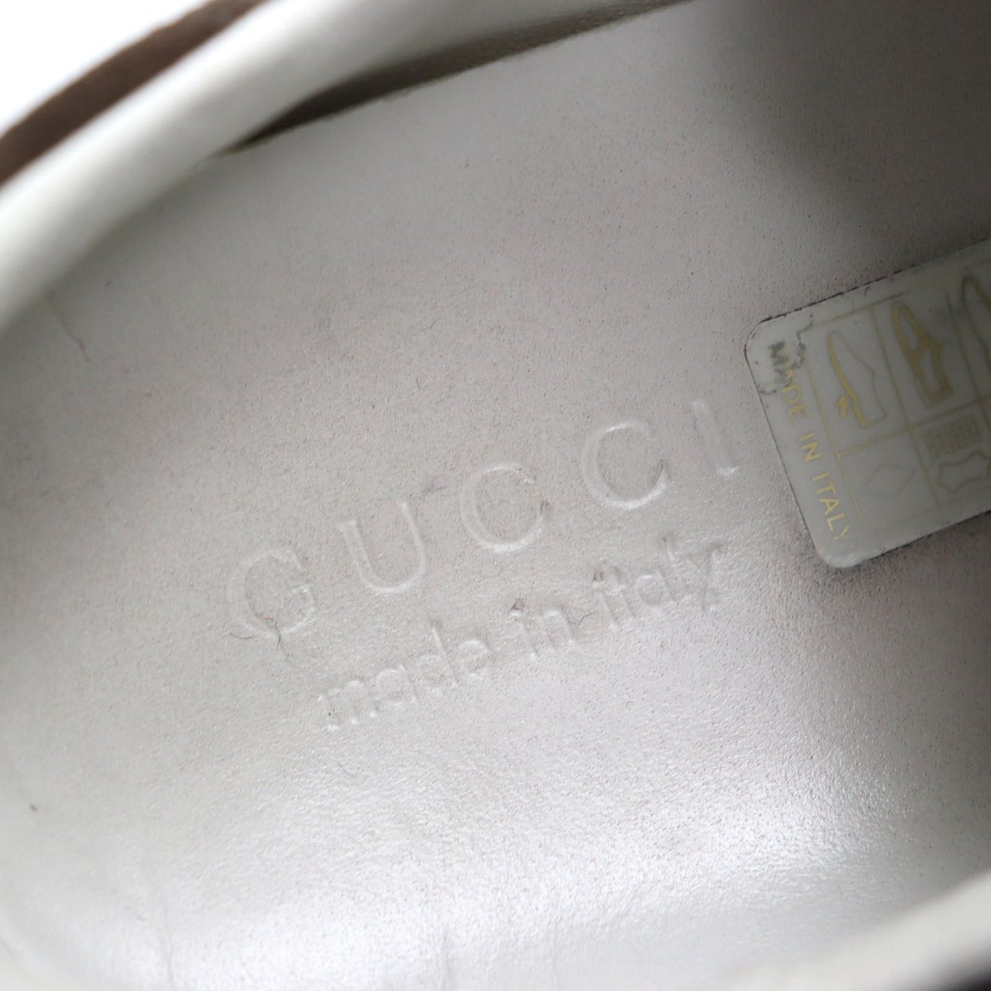 GUCCI sneakers 138169 leather Brown GG SHIMA 40