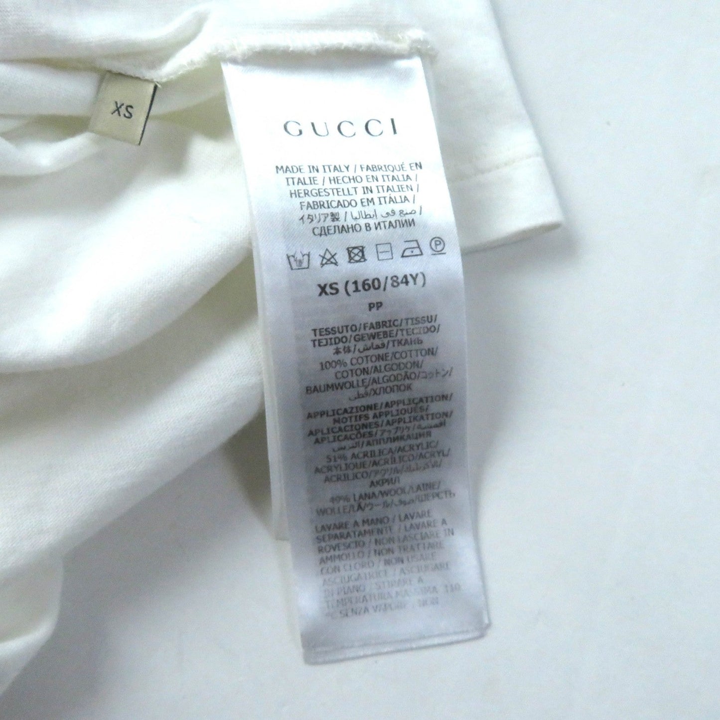 GUCCI Short sleeve T-shirt 717422 XJFNE cotton white XS