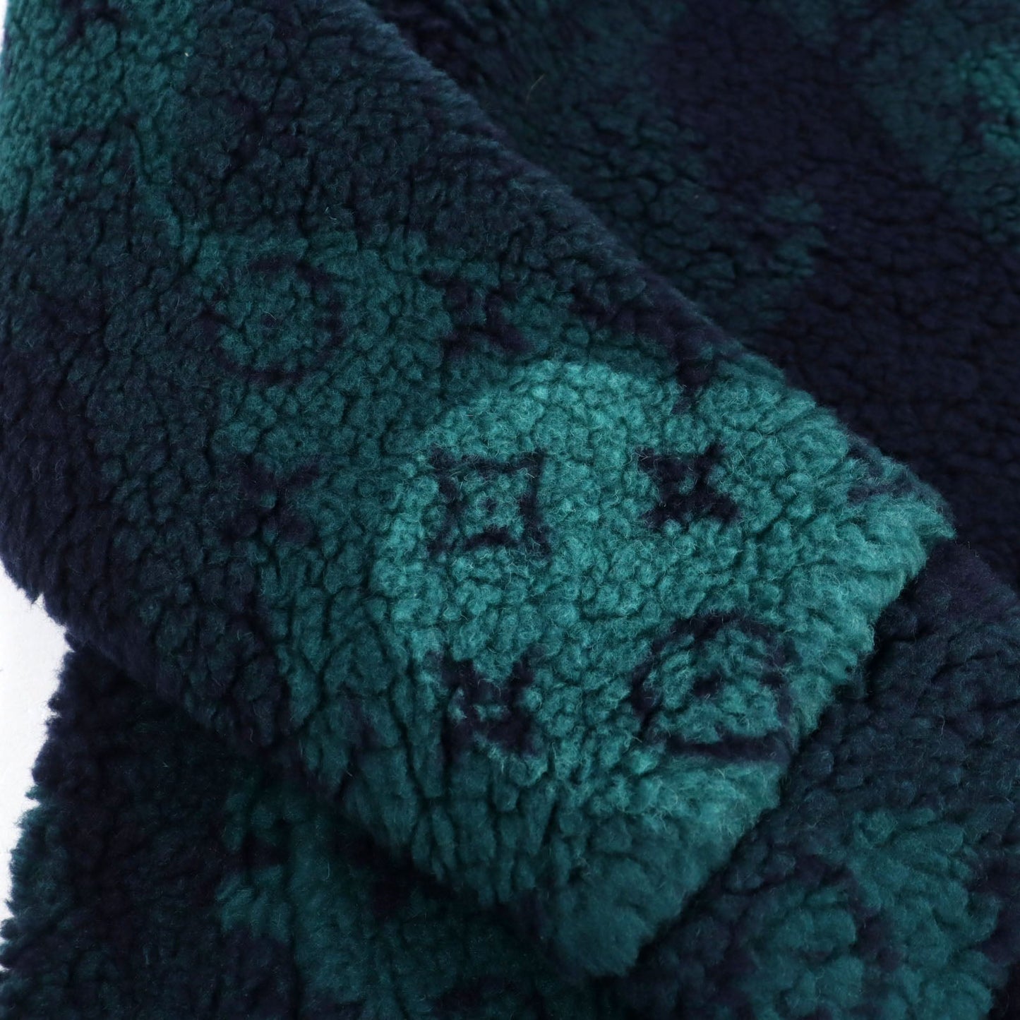 LOUIS VUITTON Blouson HOY15W Outer: 86% polyester, Outer: 14% wool, Lining: 100% cotton Green Navy Camouflage Pattern mens M Used