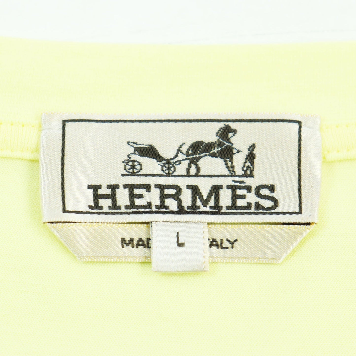 HERMES Short sleeve T-shirt cotton yellow L