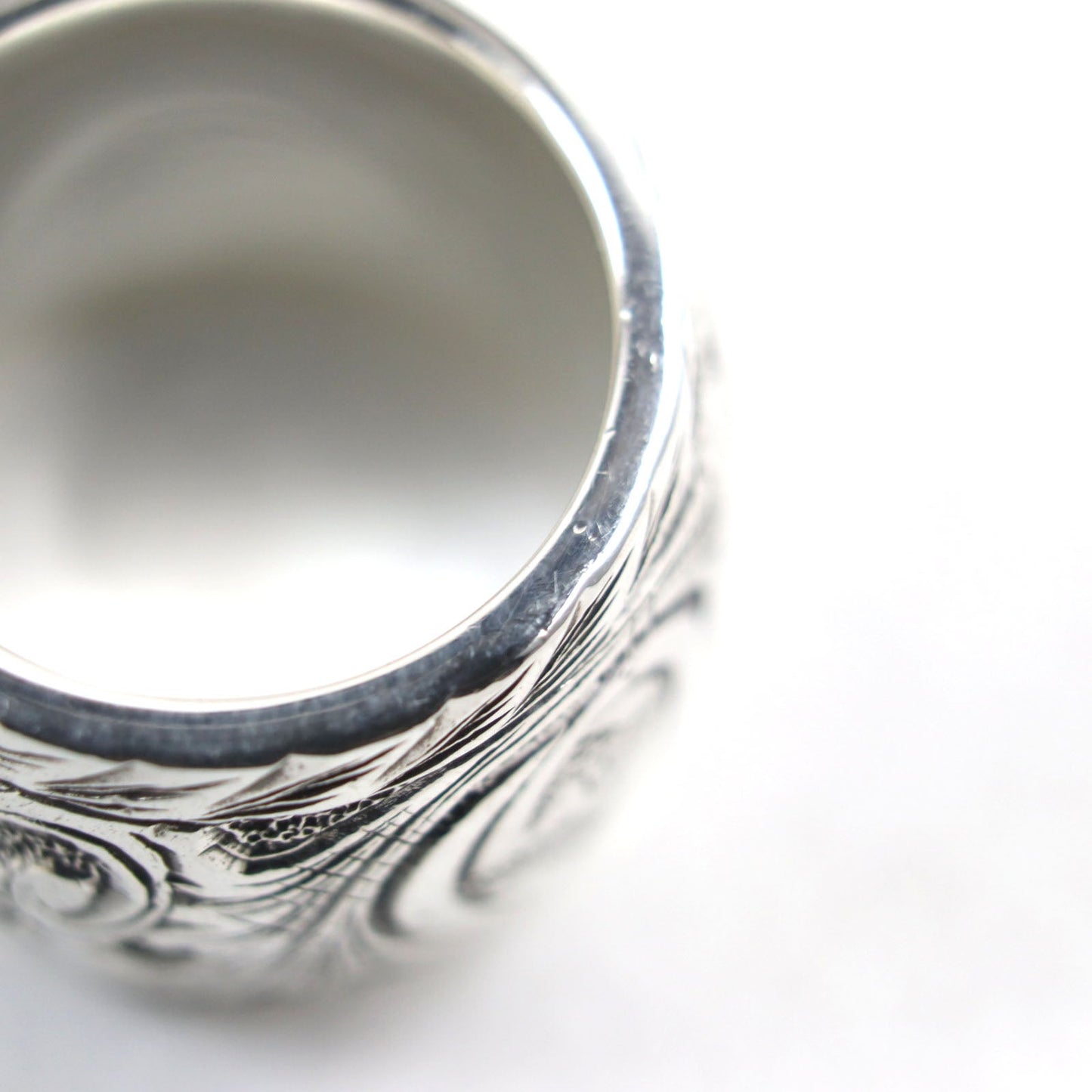 GUCCI Ring 461991 AG925 Silver Green Malachite Garden Cat Head