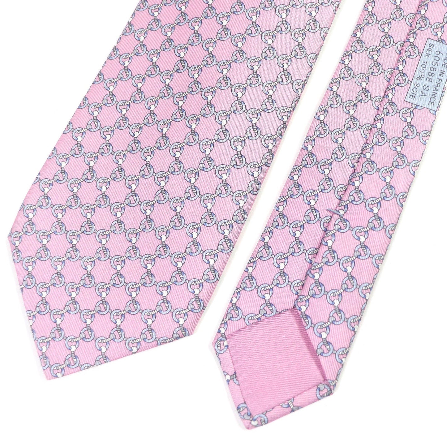 HERMES tie silk Rose
