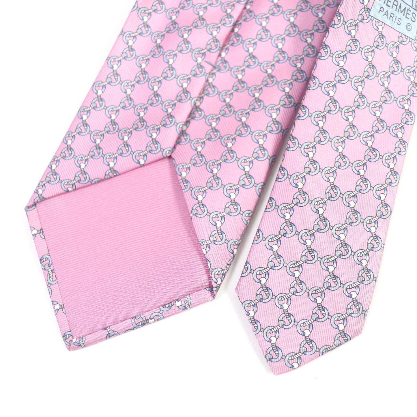 HERMES tie silk Rose