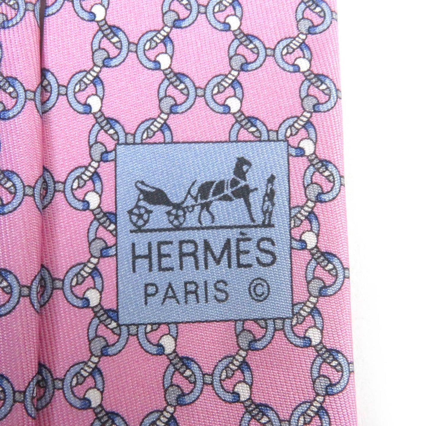 HERMES tie silk Rose