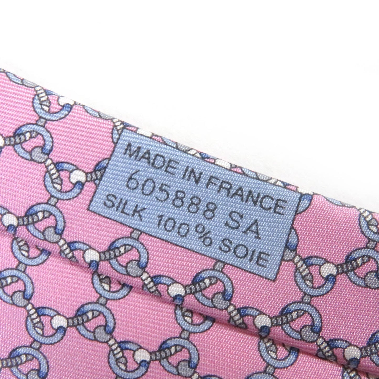 HERMES tie silk Rose