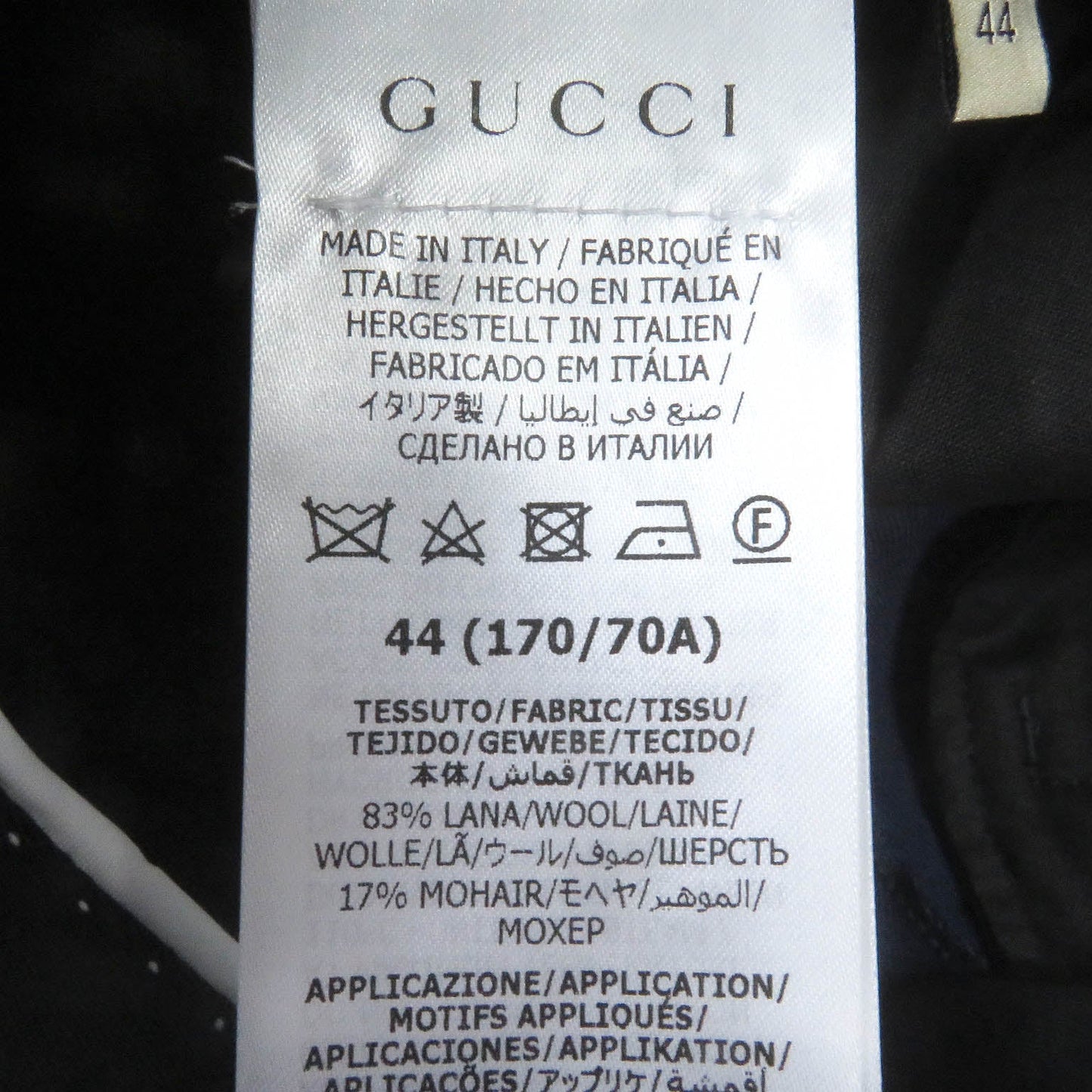 GUCCI slacks 698813 wool blue 44
