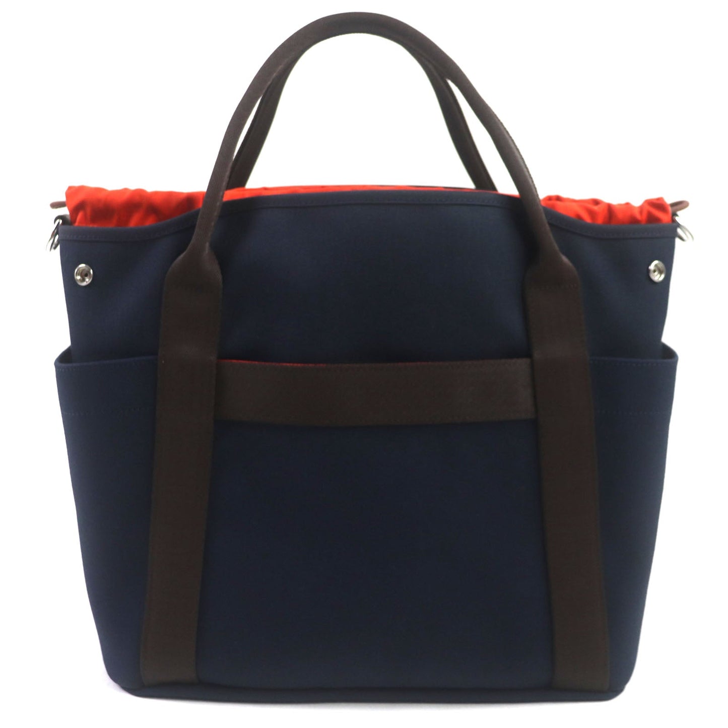 HERMES Tote Bag Main: 62% polyamide, 26% cotton, 12% polyurethane BLUE NAVY/FEU Sucked Pansage Groom mens Used