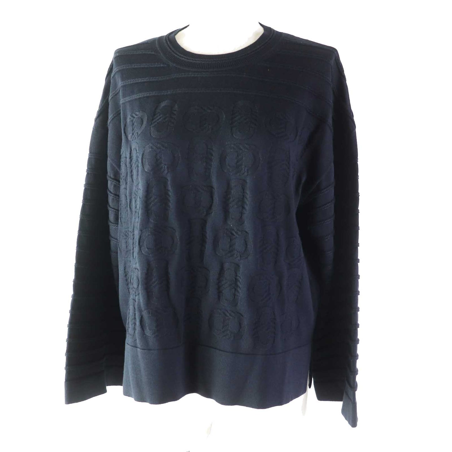 HERMES knit 3E2614D3 silk black 40
