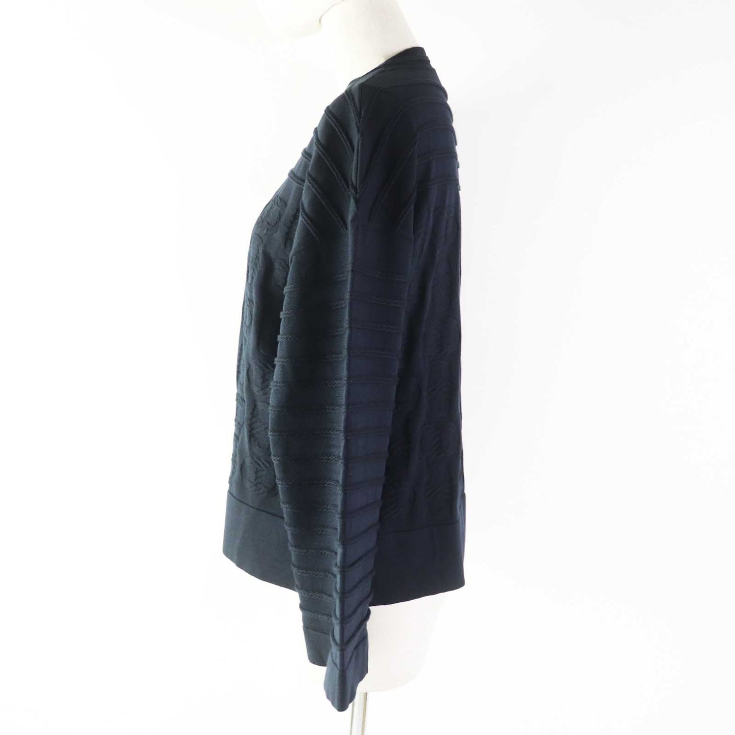 HERMES knit 3E2614D3 silk black 40