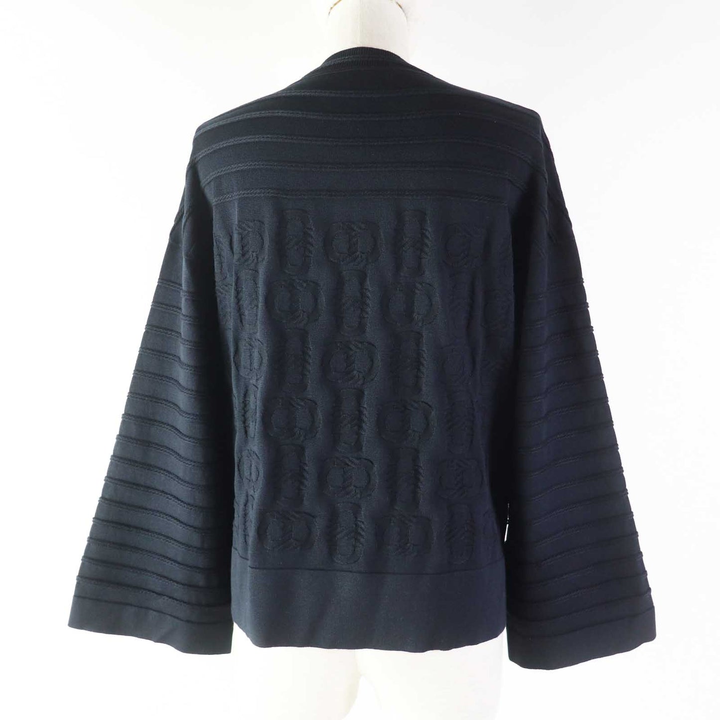 HERMES knit 3E2614D3 silk black 40