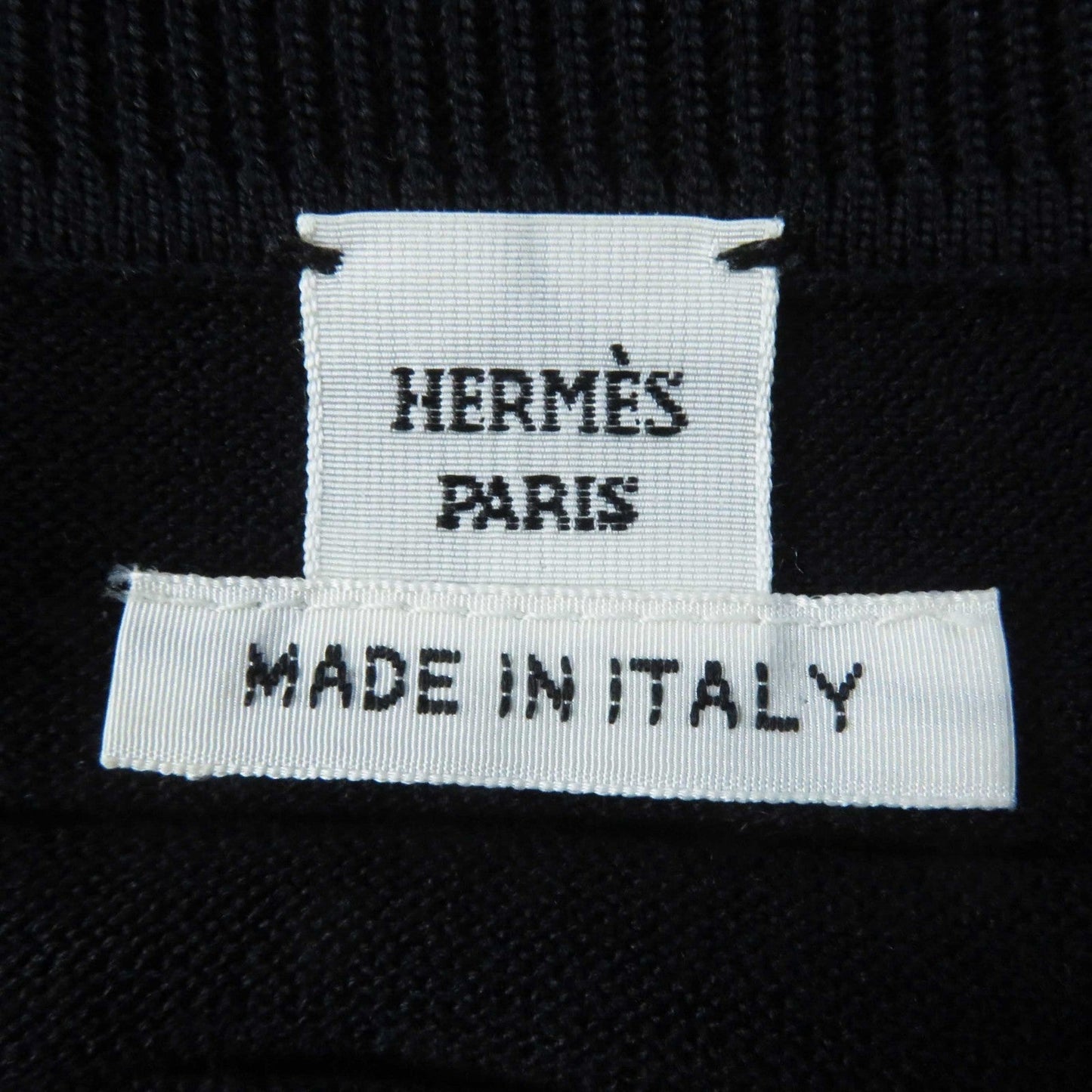 HERMES knit 3E2614D3 silk black 40