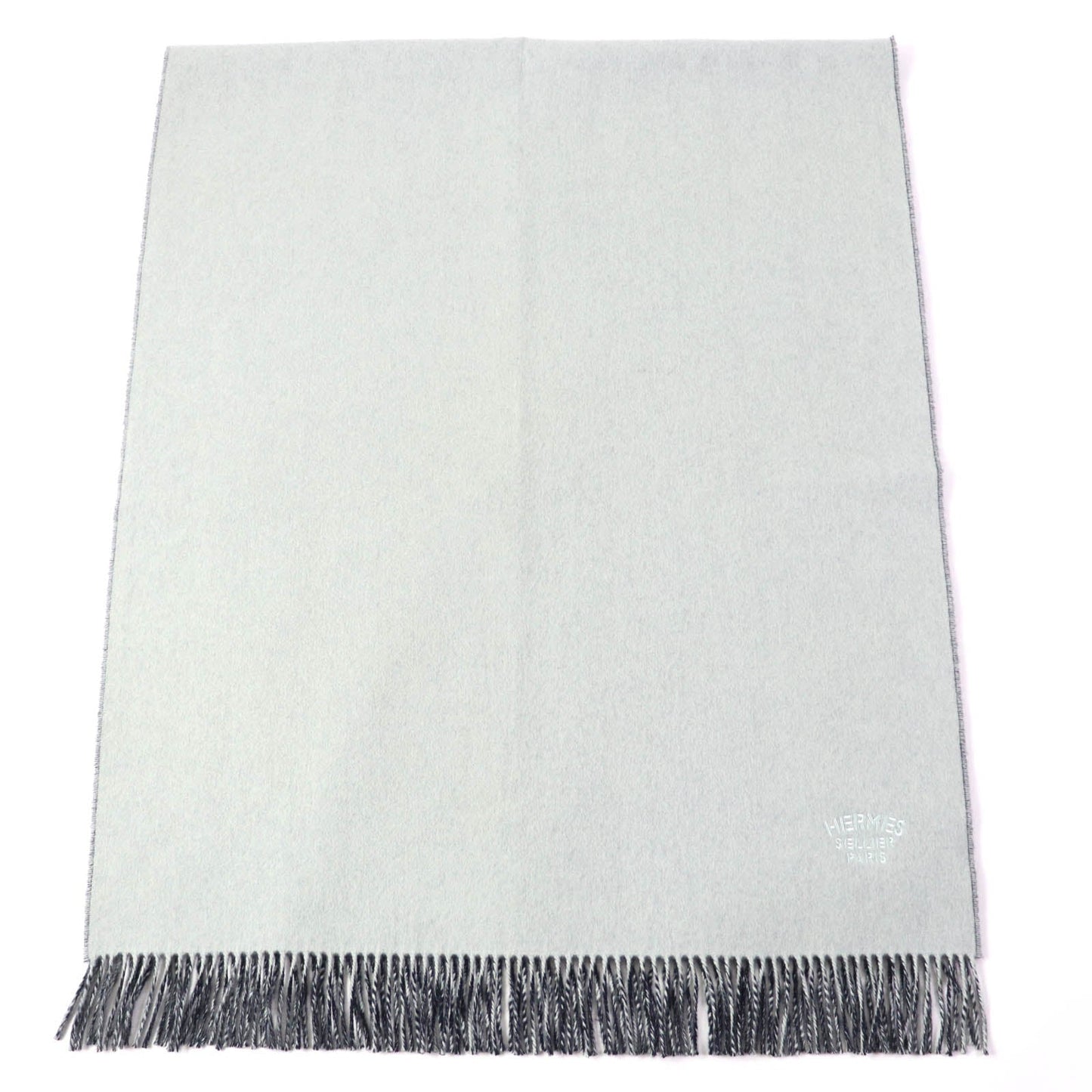 HERMES Stall cashmere Ice Blue Navy