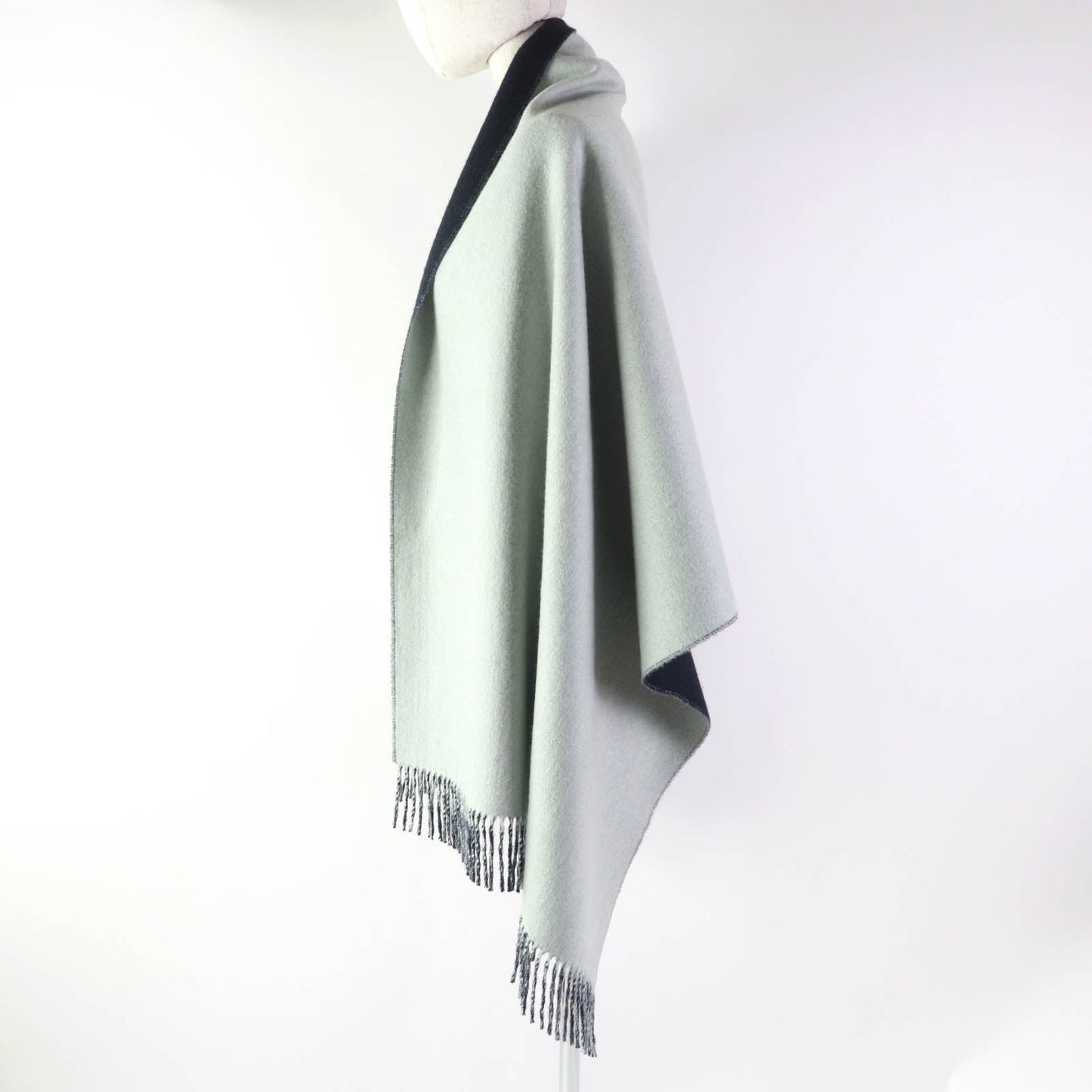 HERMES Stall cashmere Ice Blue Navy