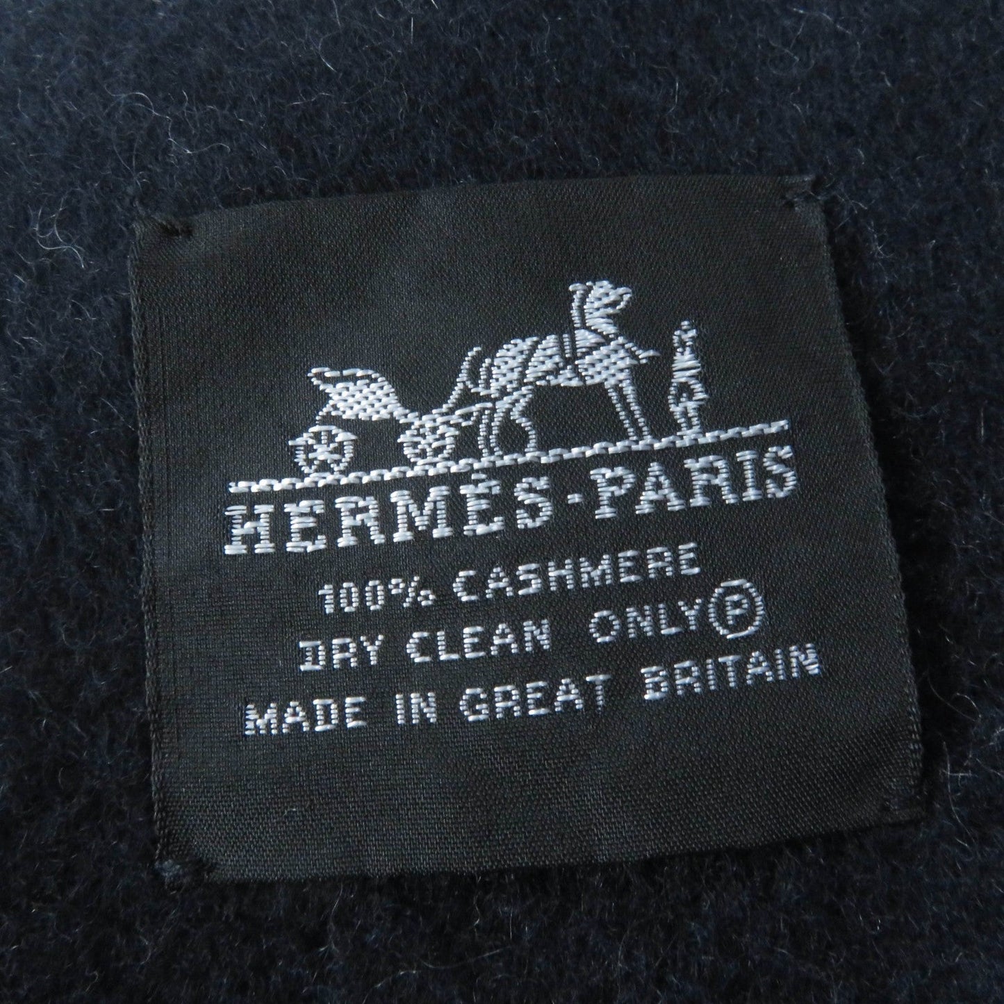 HERMES Stall cashmere Ice Blue Navy