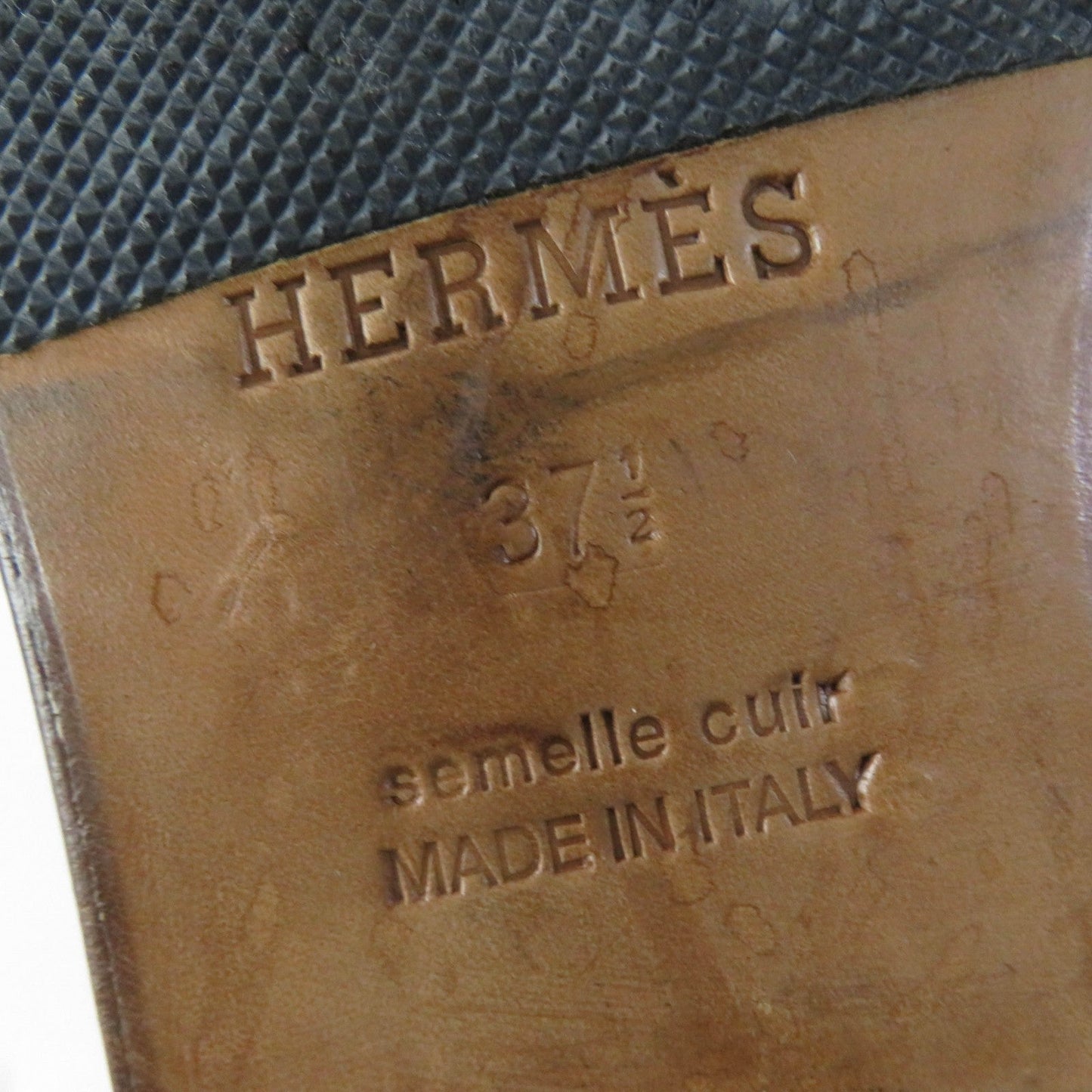 HERMES Knee-high boots leather Gurege 37 1/2