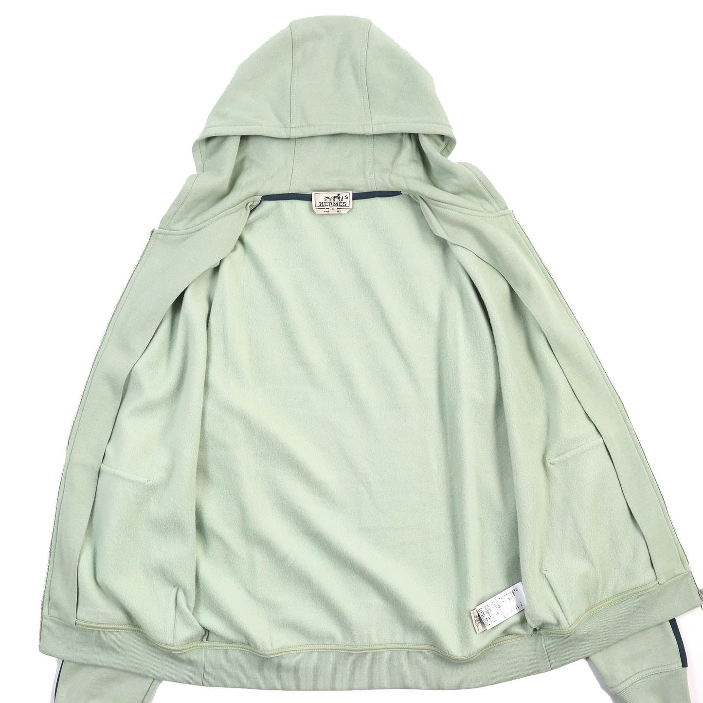 HERMES Hoodie cotton Light green type Run H M