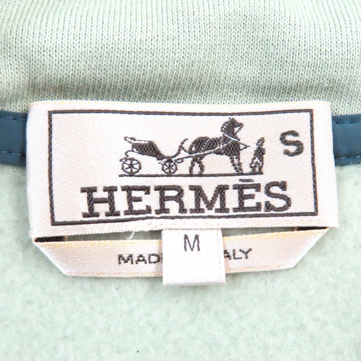 HERMES Hoodie cotton Light green type Run H M