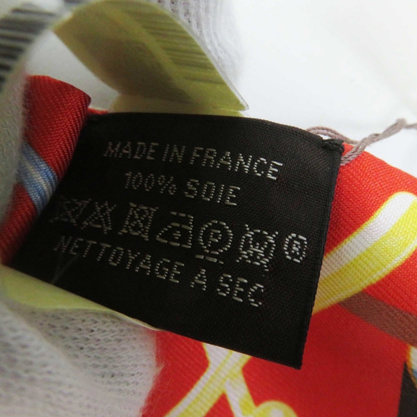 HERMES scarf Main: 100% silk Cream/Rouge/Blue Do Re Boucles Twilly Women Used