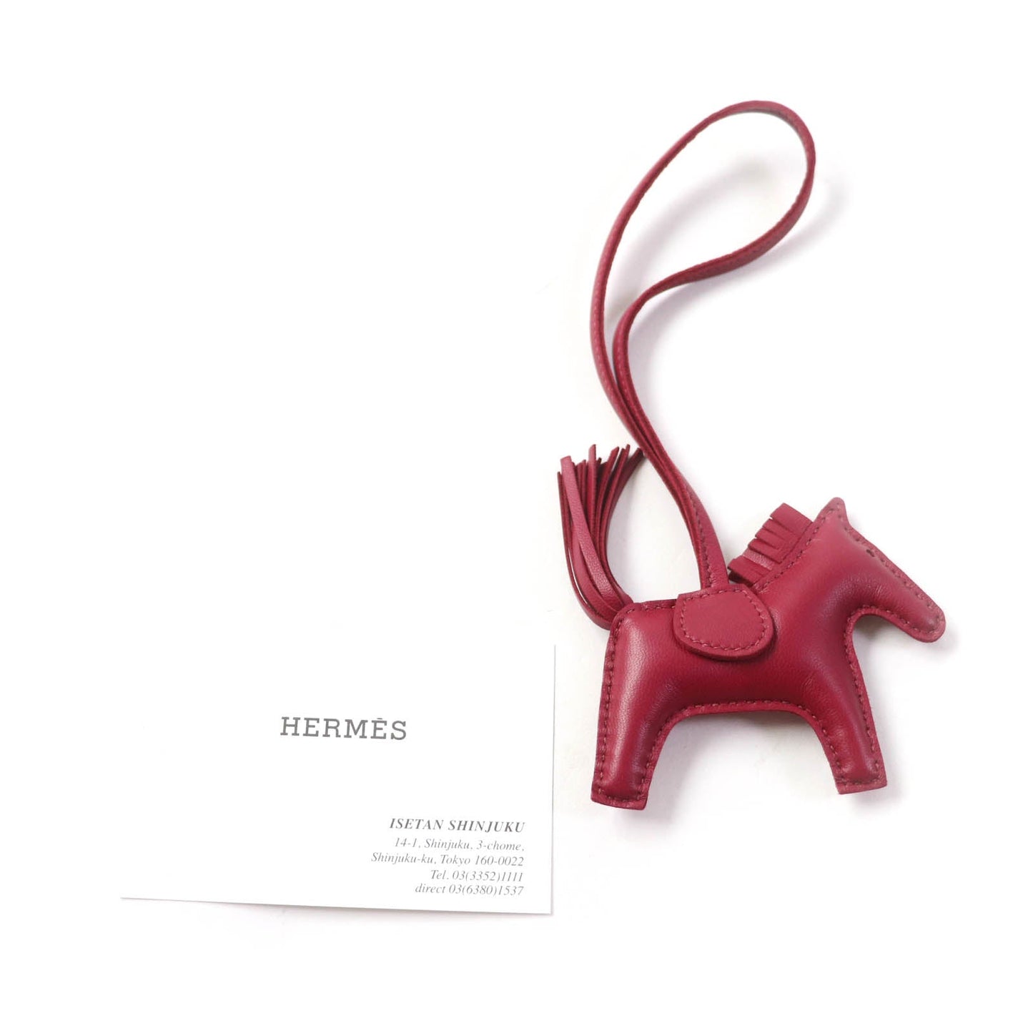 HERMES Bag charm Anyo Miro Rouge viv Rodeo Charm PM