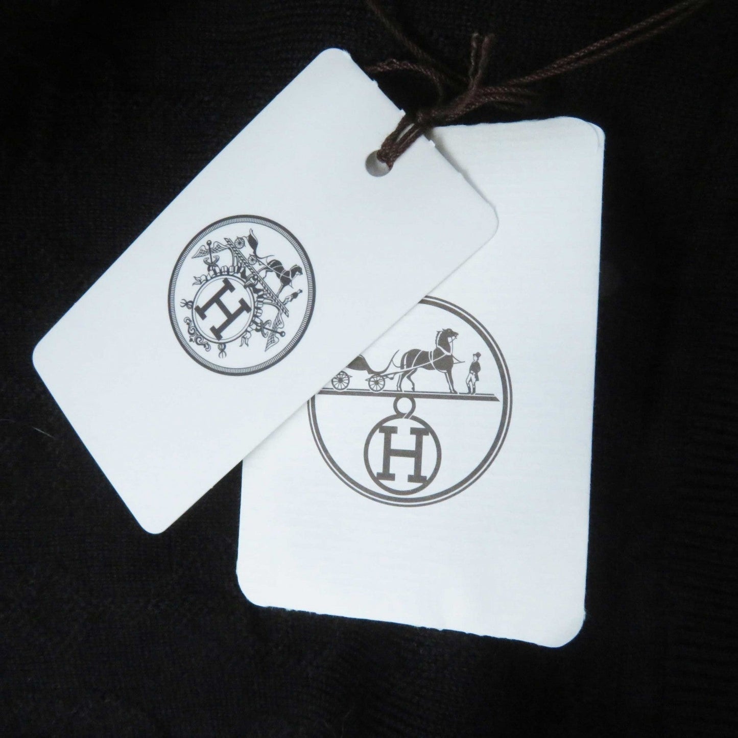 HERMES cardigan 2E2201D3 cashmere black Crickets 38