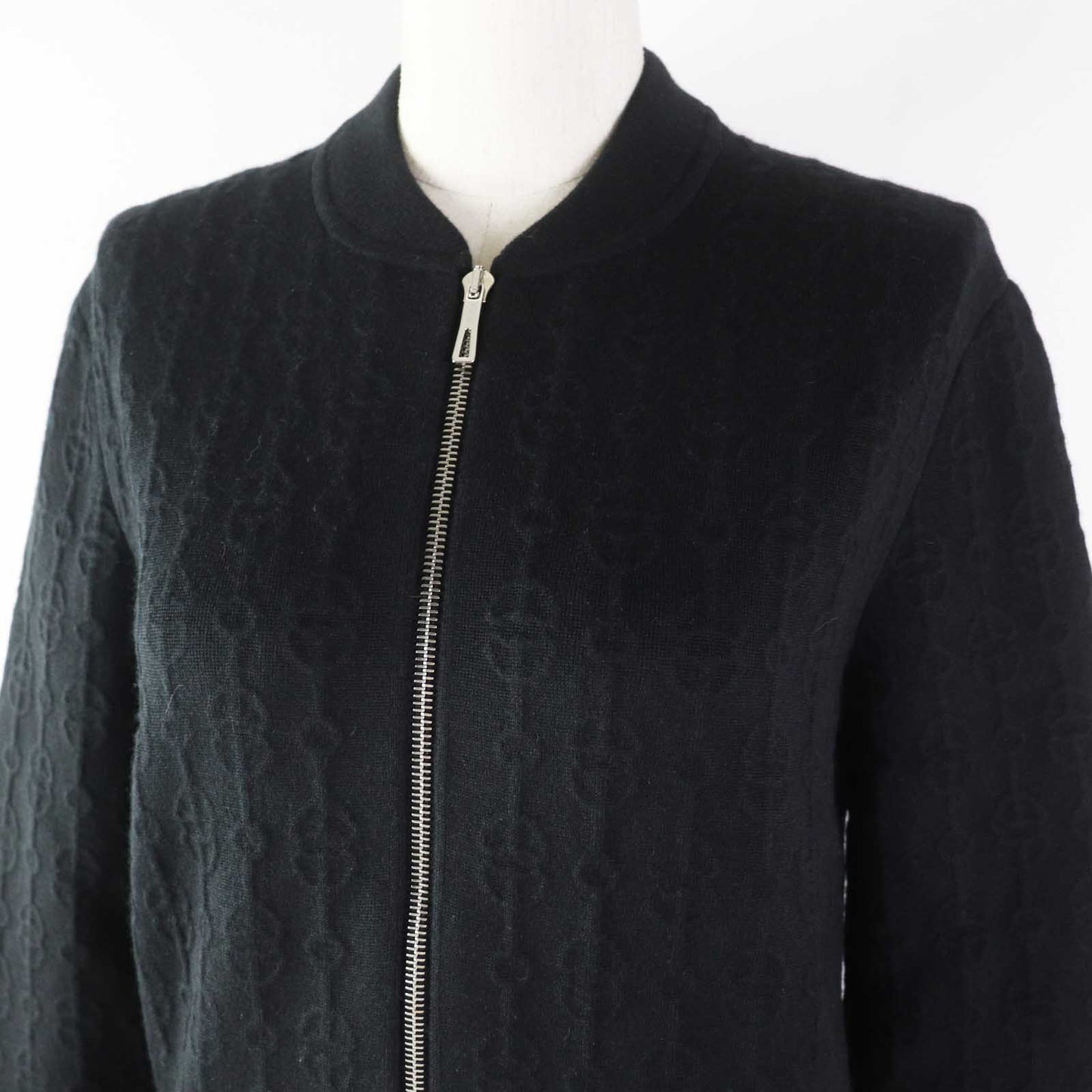 HERMES cardigan 2E2201D3 cashmere black Crickets 38