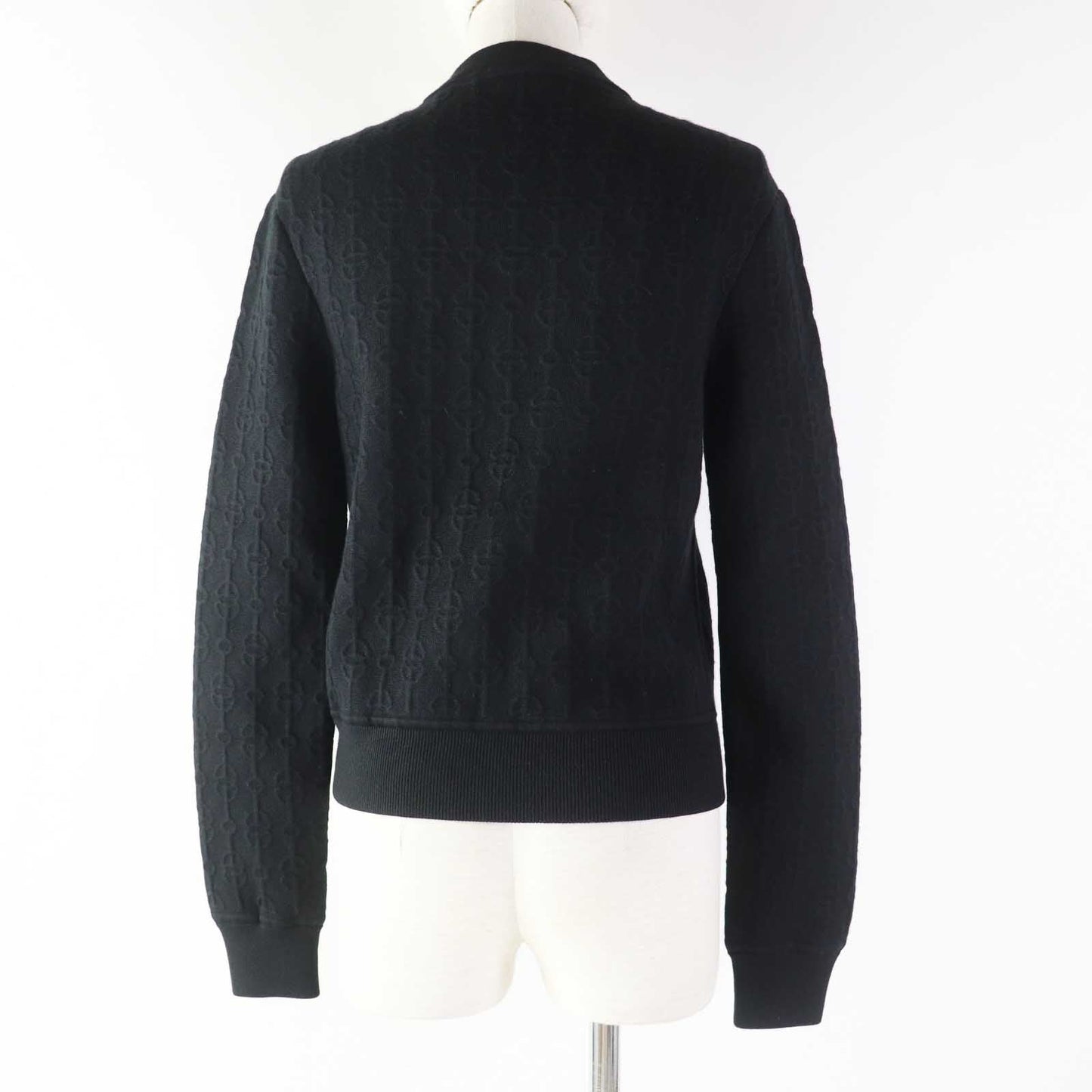 HERMES cardigan 2E2201D3 cashmere black Crickets 38