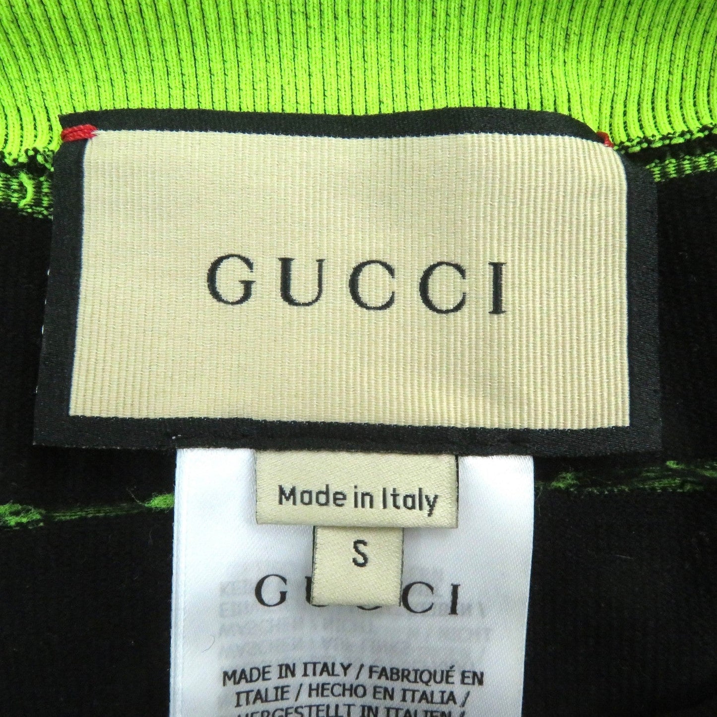 GUCCI Other bottoms 696130 polyamide (nylon) Black Neon Green S (175/78A)