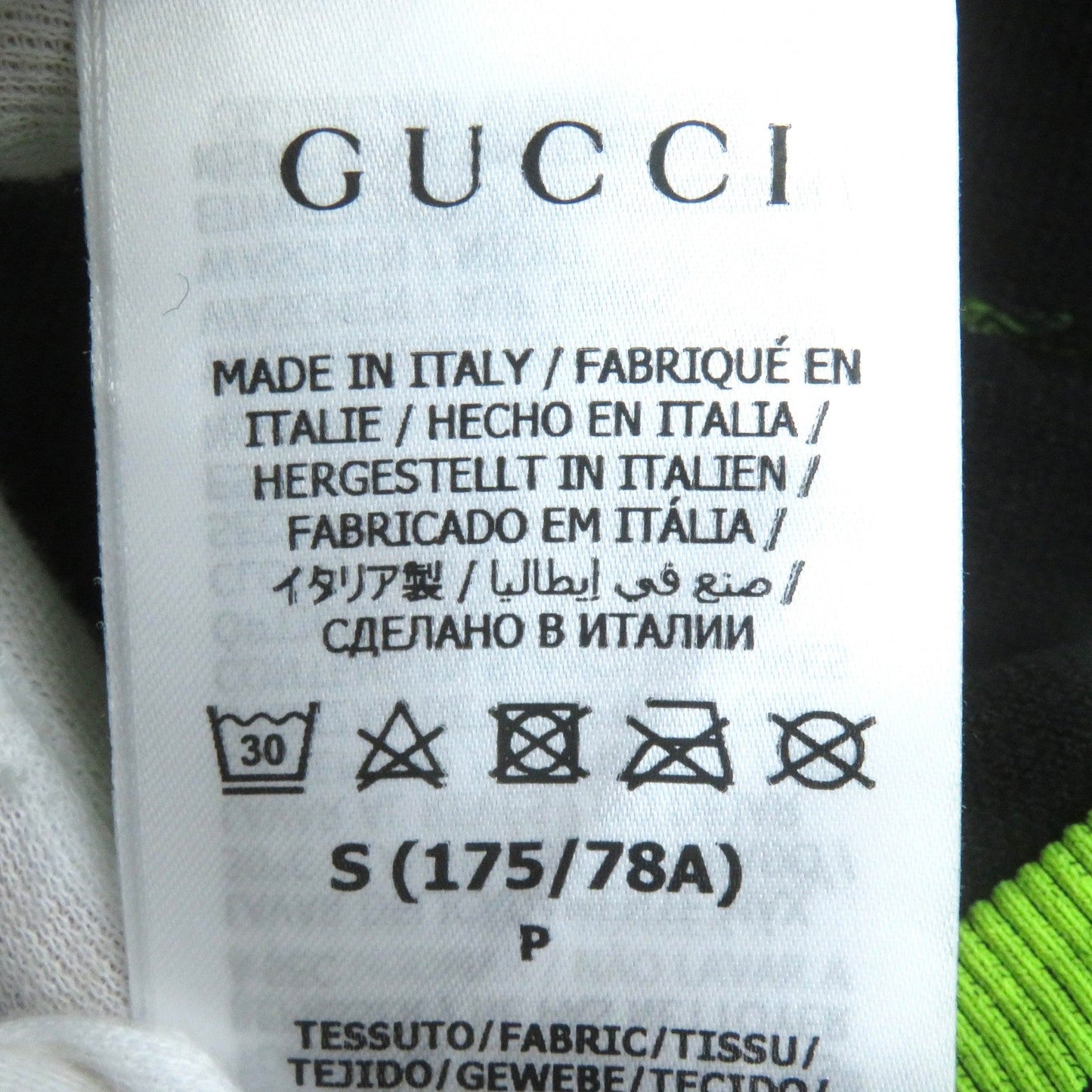 GUCCI Other bottoms 696130 polyamide (nylon) Black Neon Green S (175/78A)