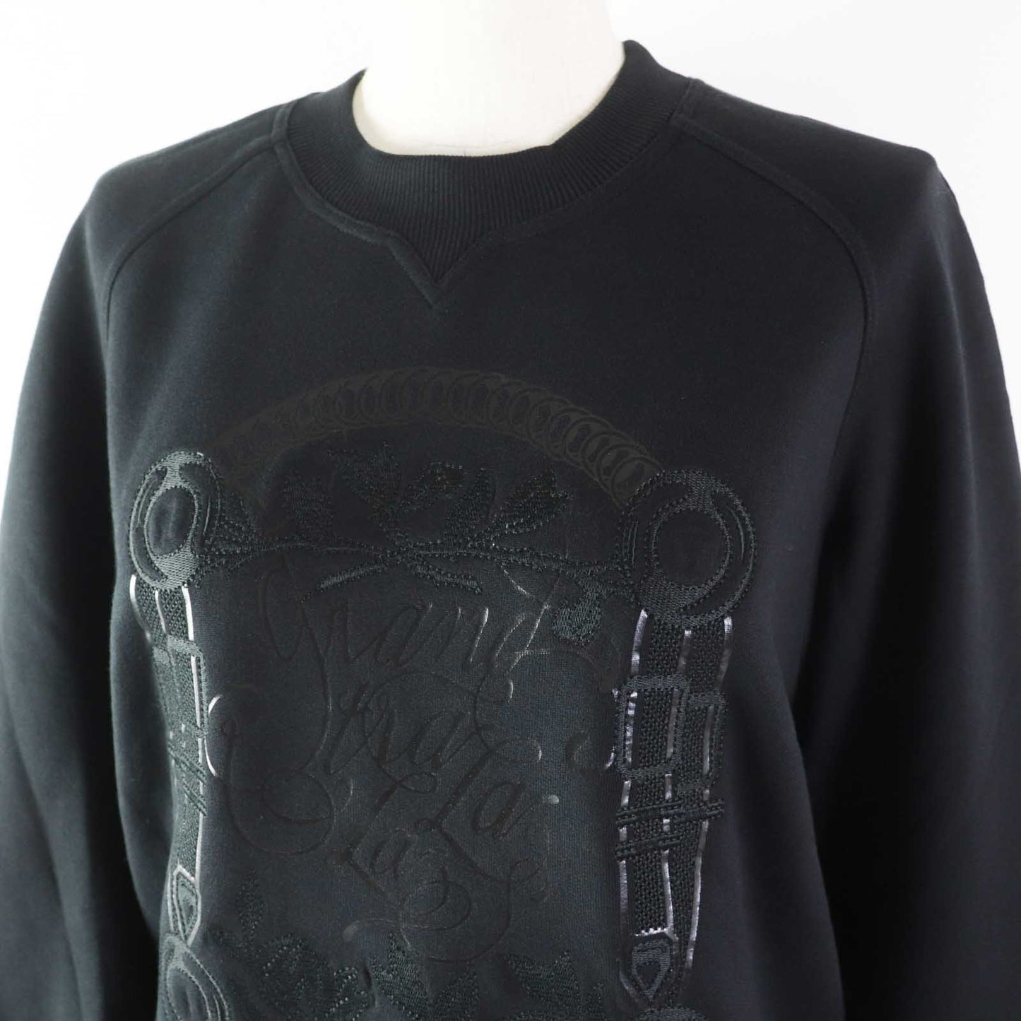 HERMES sweat 2E4609DQ cotton black 36