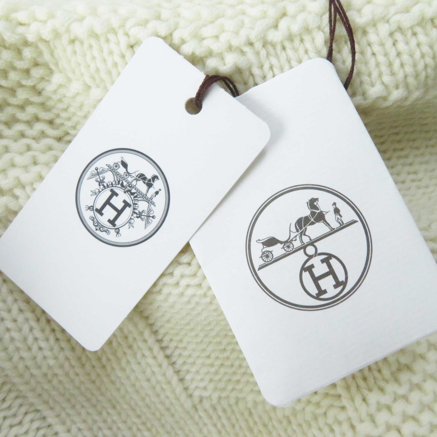 HERMES poncho 3H2602D4 wool Ivory 34