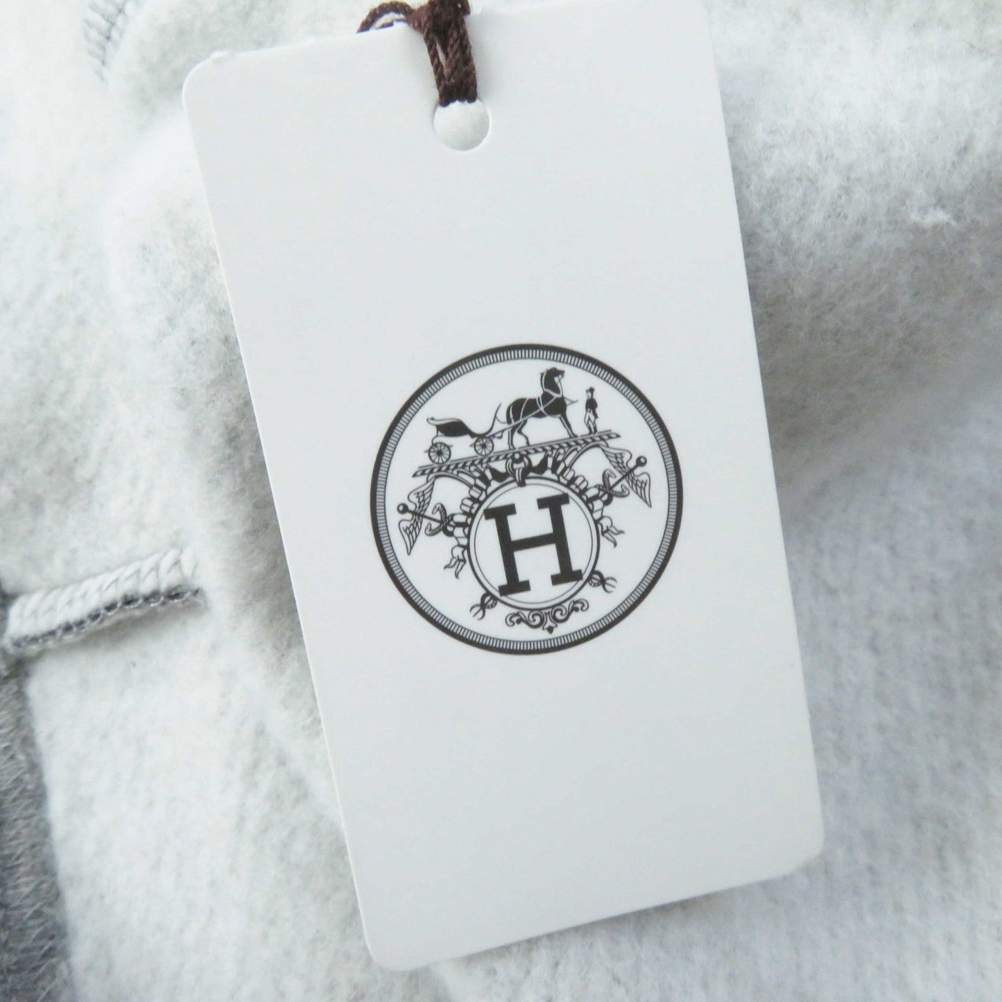 HERMES one piece cotton Gray Blue Bride de Cour 34