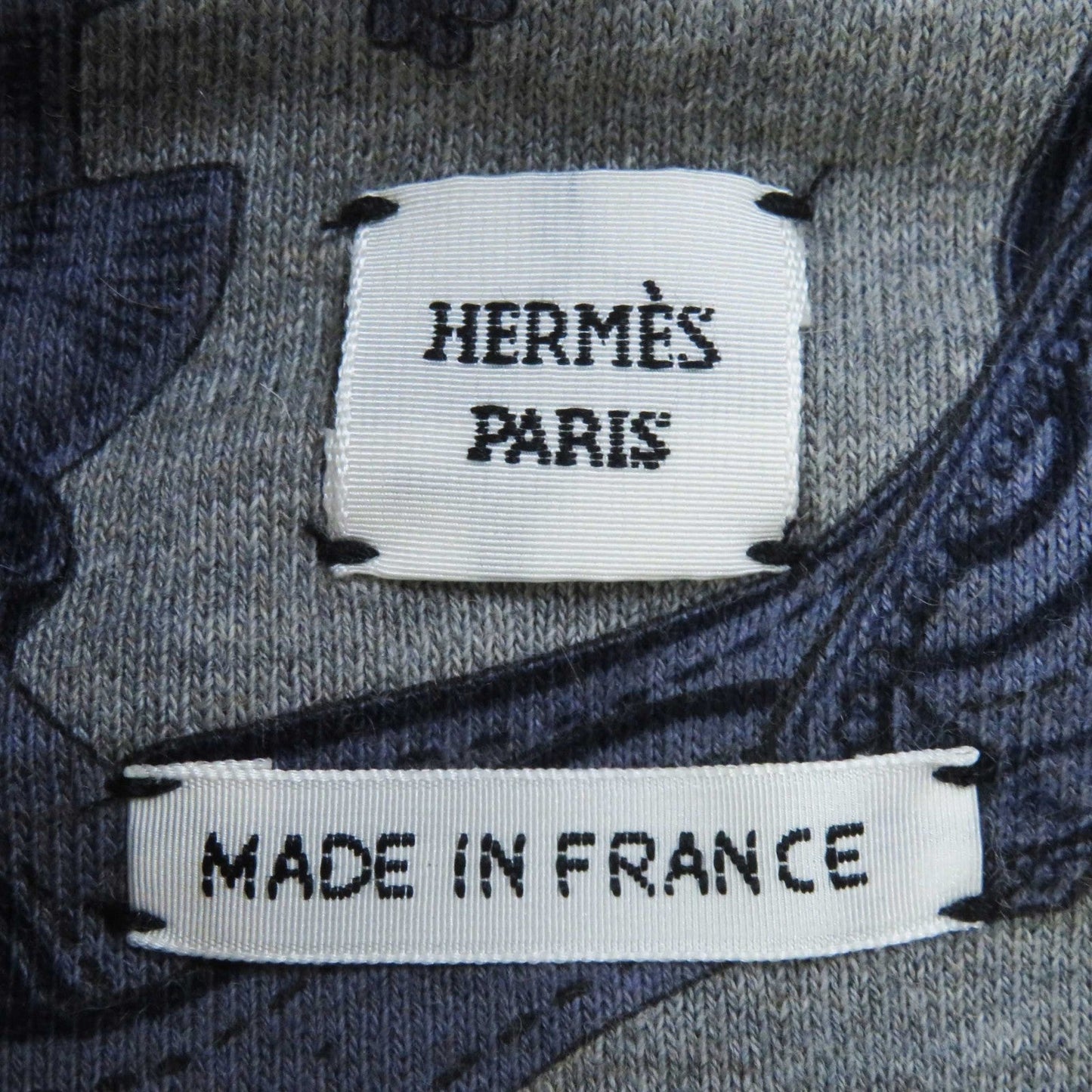 HERMES one piece cotton Gray Blue Bride de Cour 34