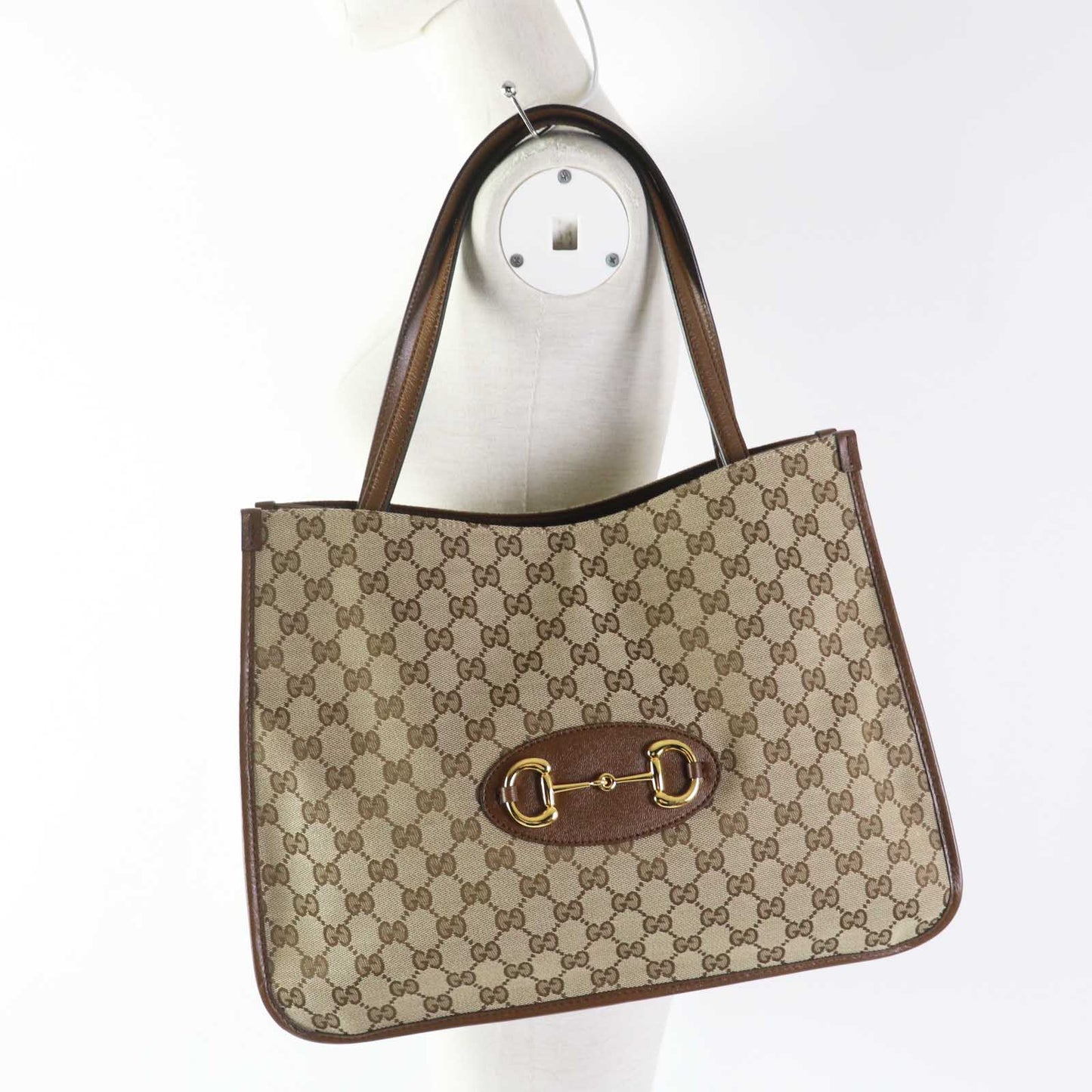 GUCCI Tote Bag 623694 Part: Leather, GG canvas Brown type Women Used