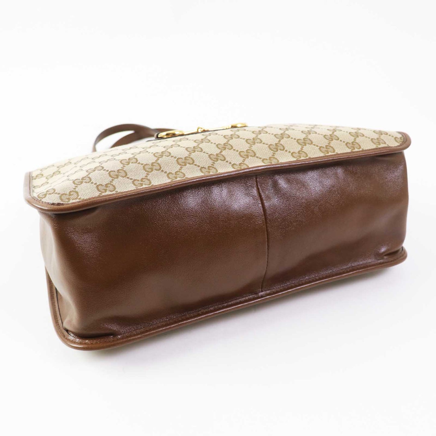 GUCCI Tote Bag 623694 Part: Leather, GG canvas Brown type Women Used