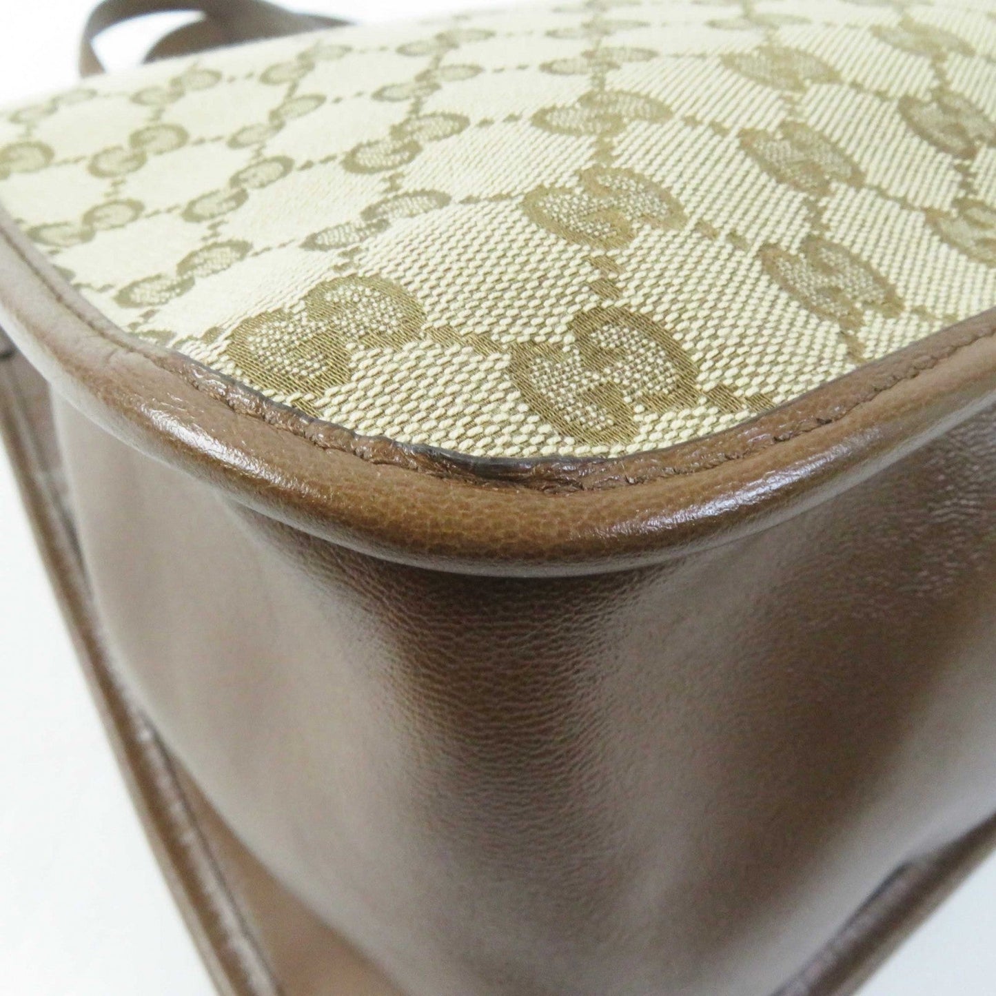 GUCCI Tote Bag 623694 Part: Leather, GG canvas Brown type Women Used
