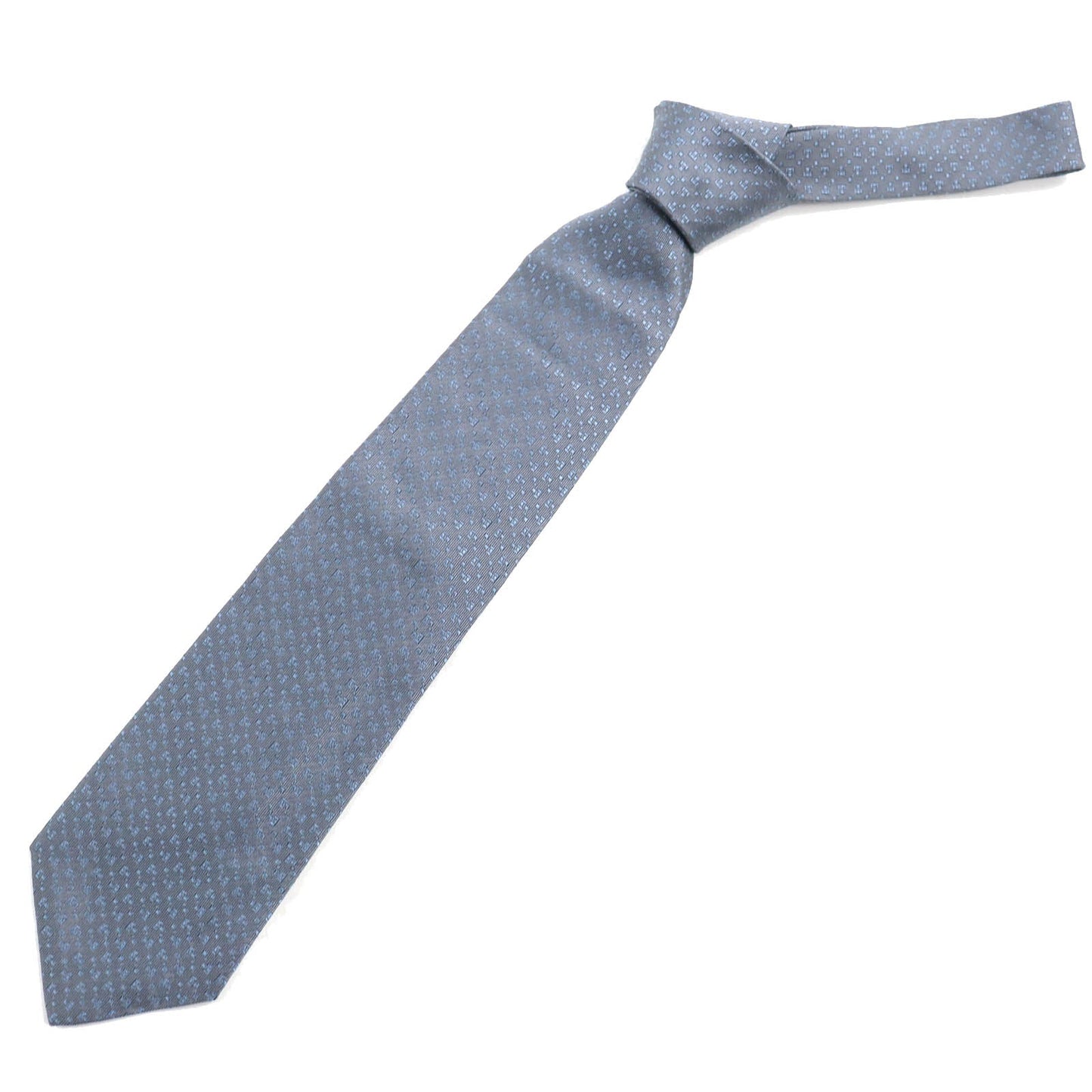 GUCCI tie silk Gray Blue