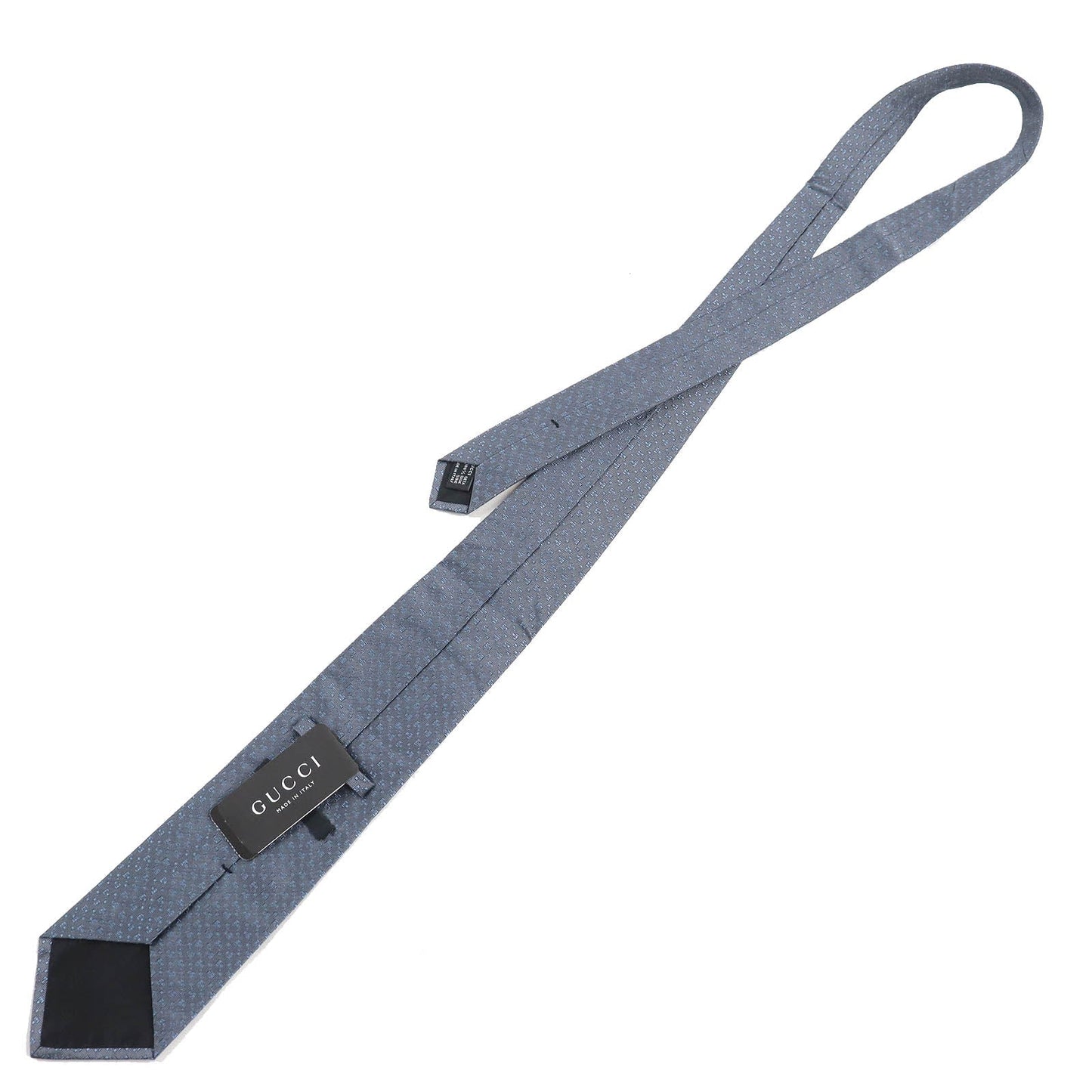 GUCCI tie silk Gray Blue