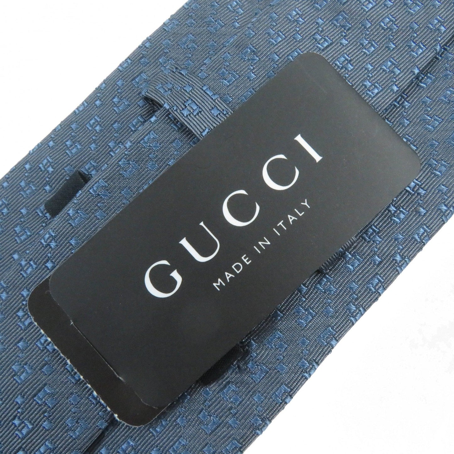 GUCCI tie silk Gray Blue