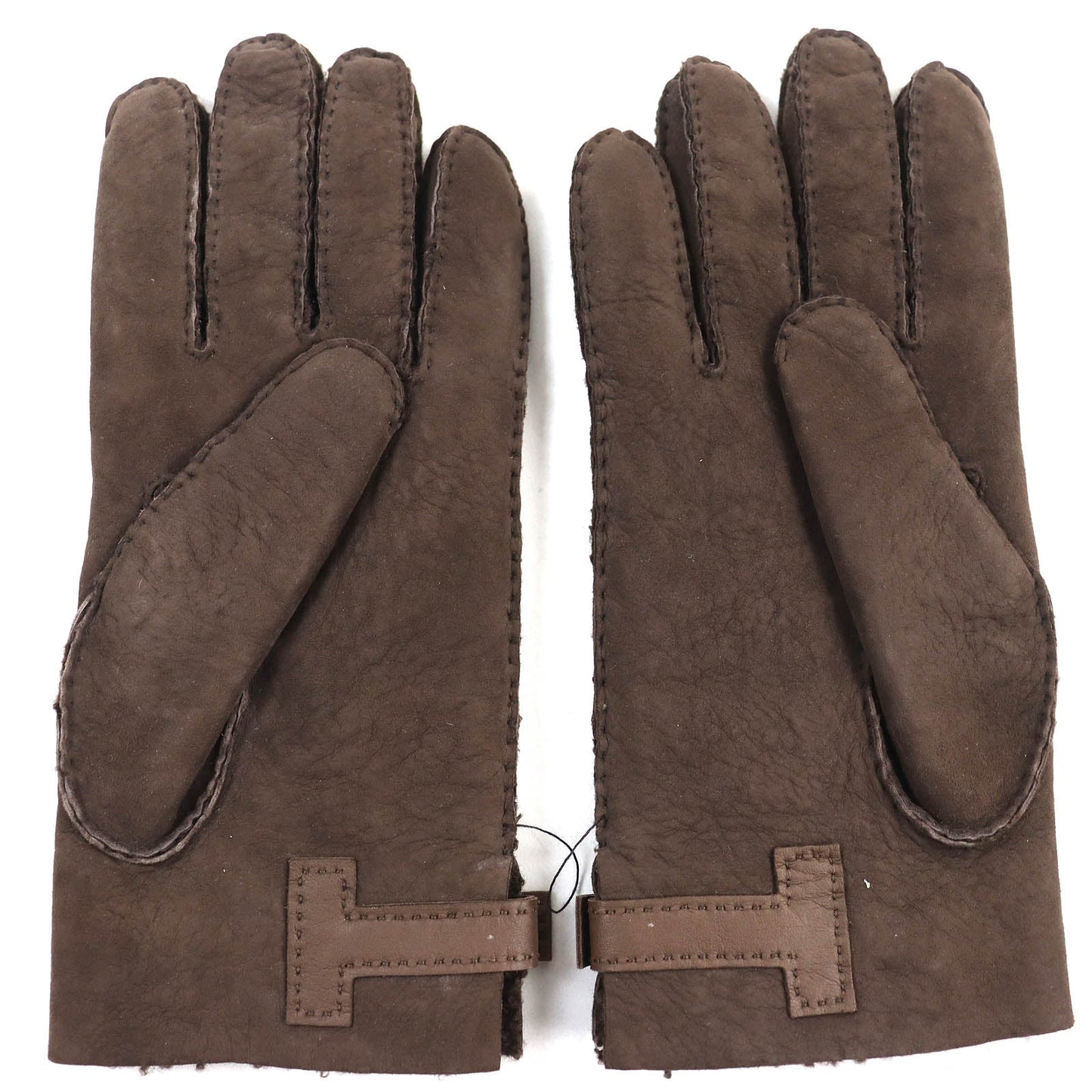 HERMES gloves 072038G Sheep leather Dark Brown, MARRON/TAUPE FONCE GANTS HOMME PHILIPPE 9