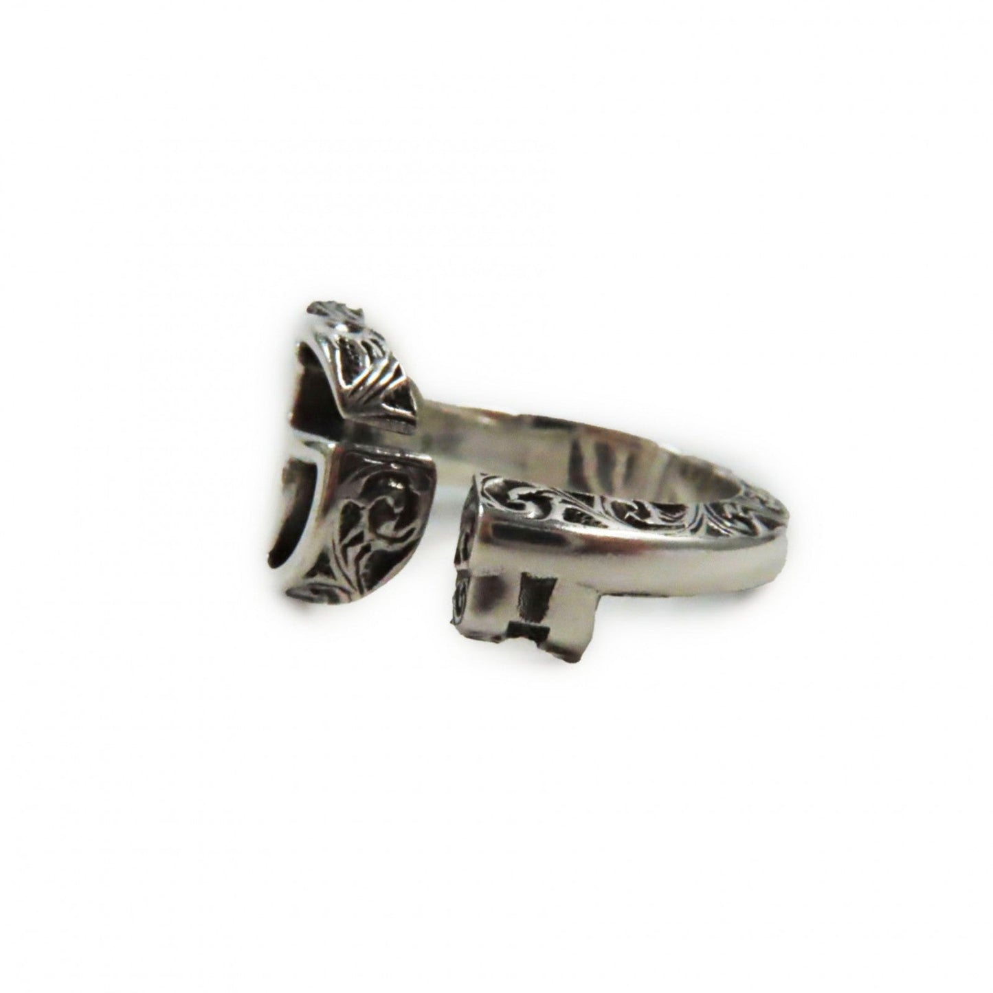 GUCCI Ring 627760 AG925 Silver Arabesque Double G Keyring