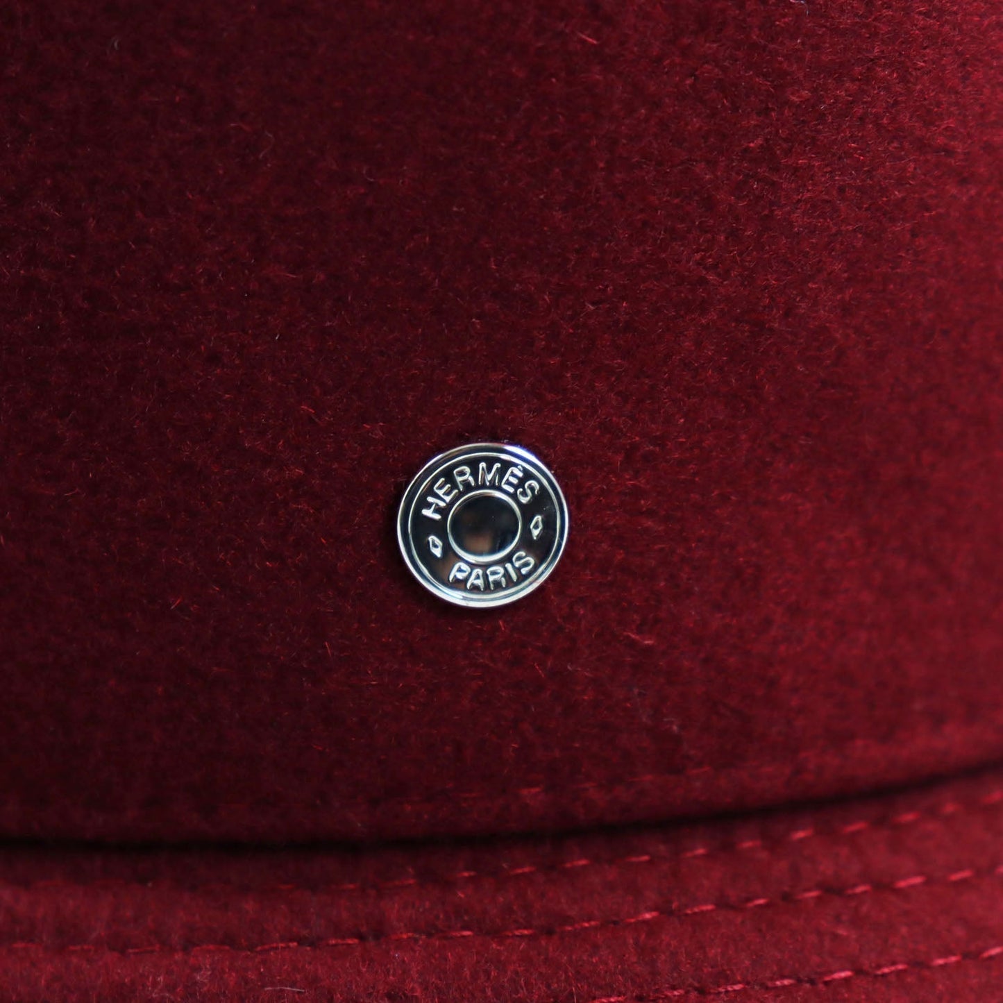 HERMES hat cashmere Bordeaux 57