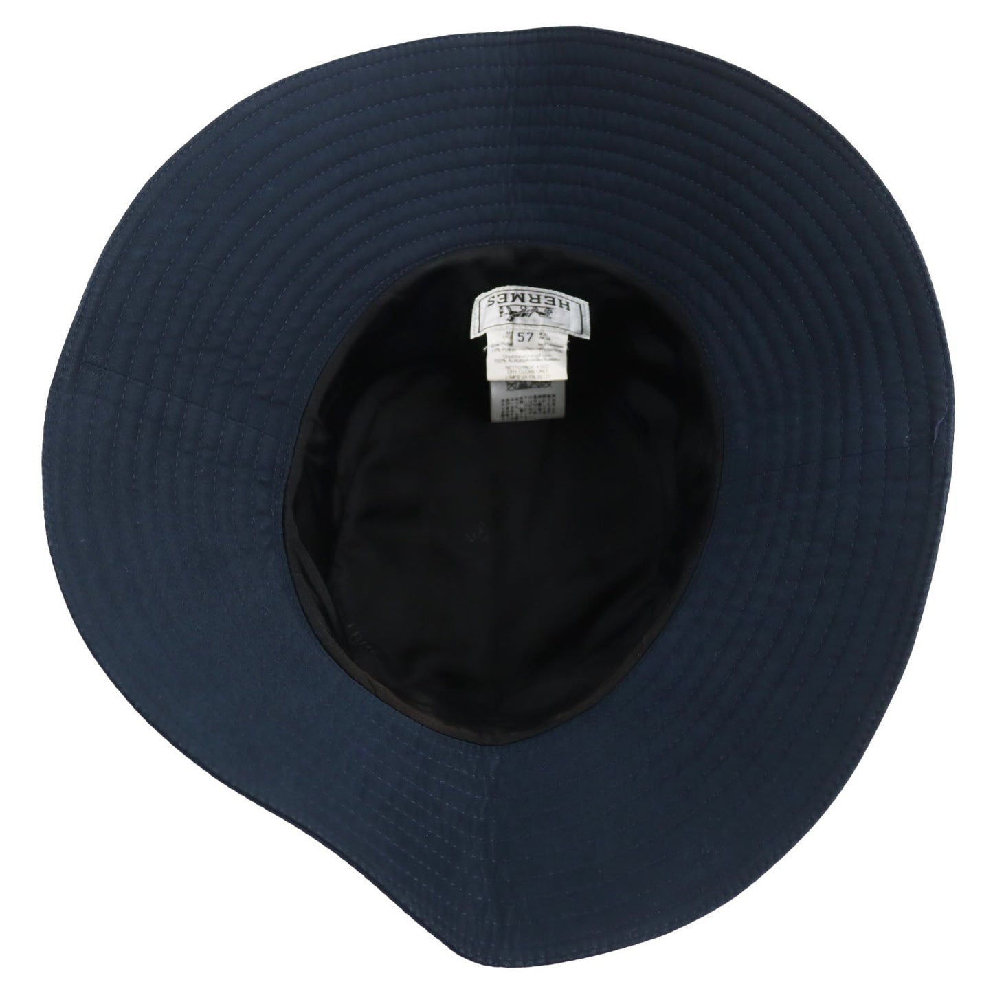 HERMES hat polyester Dark navy 57