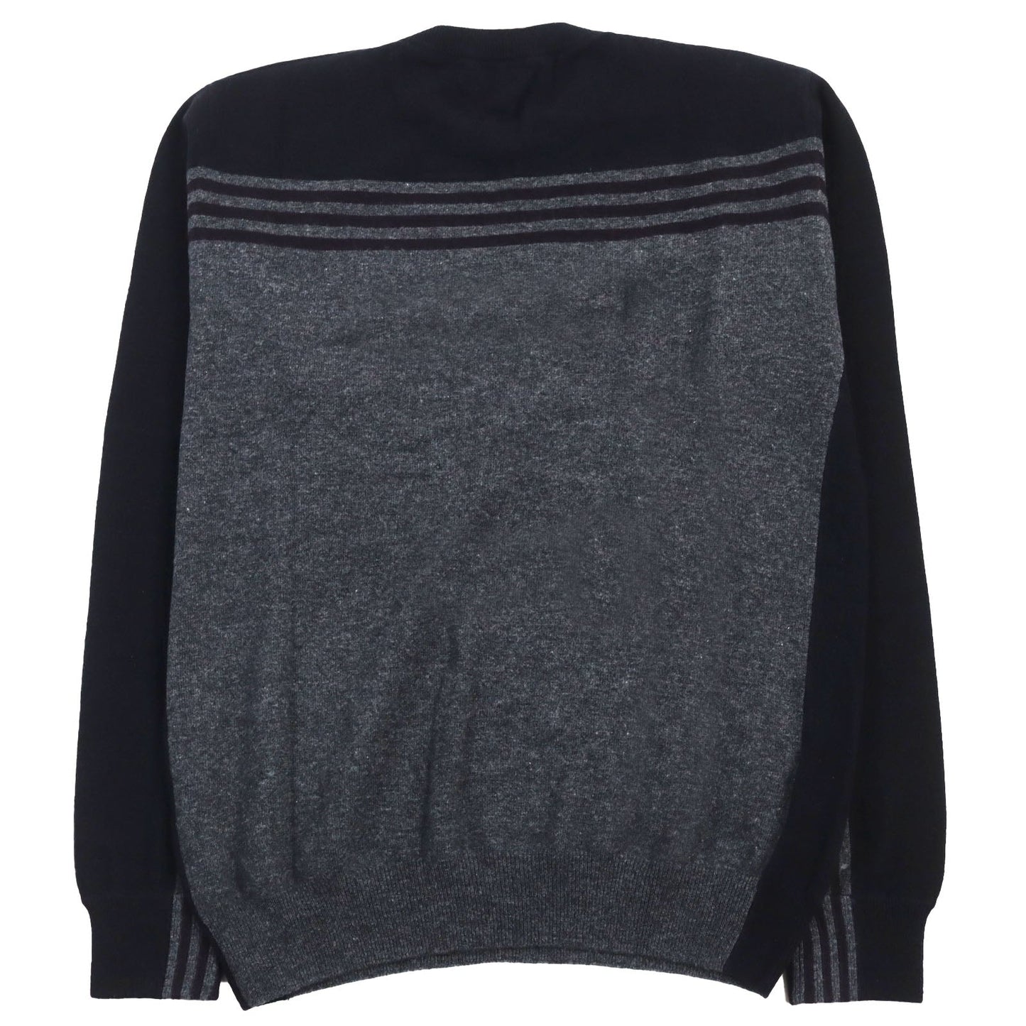 HERMES sweater wool Gray navy XL