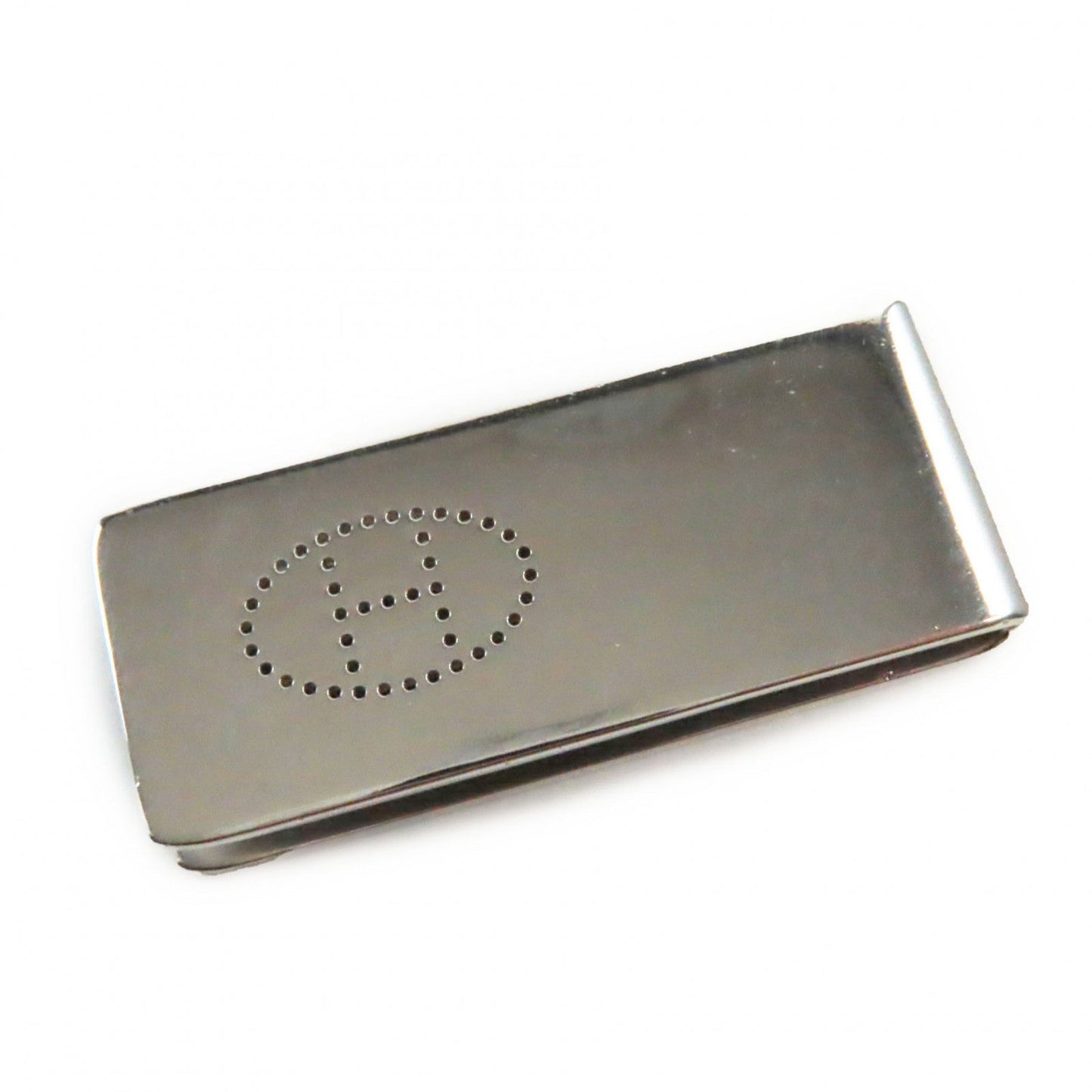 HERMES Money clip AG925 Silver H mark bill clip Eclipse ebson punching