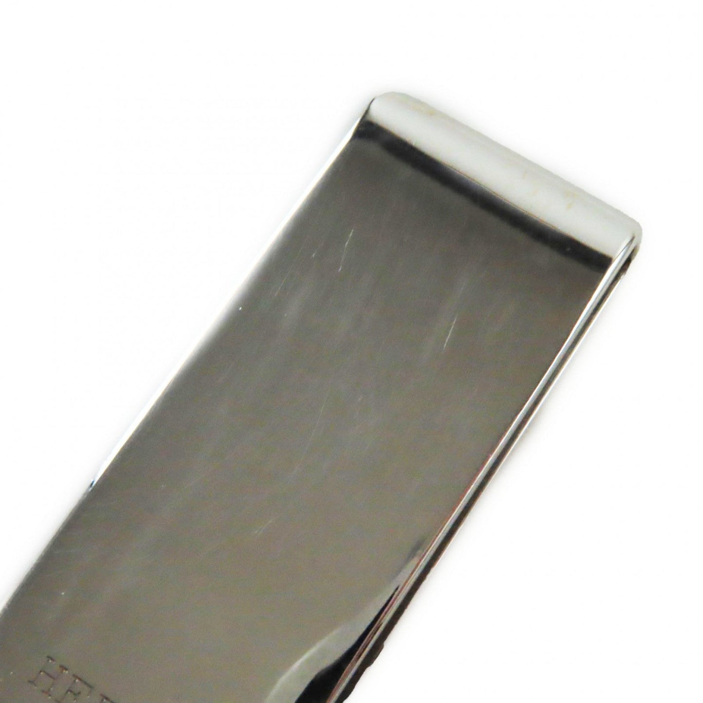 HERMES Money clip AG925 Silver H mark bill clip Eclipse ebson punching