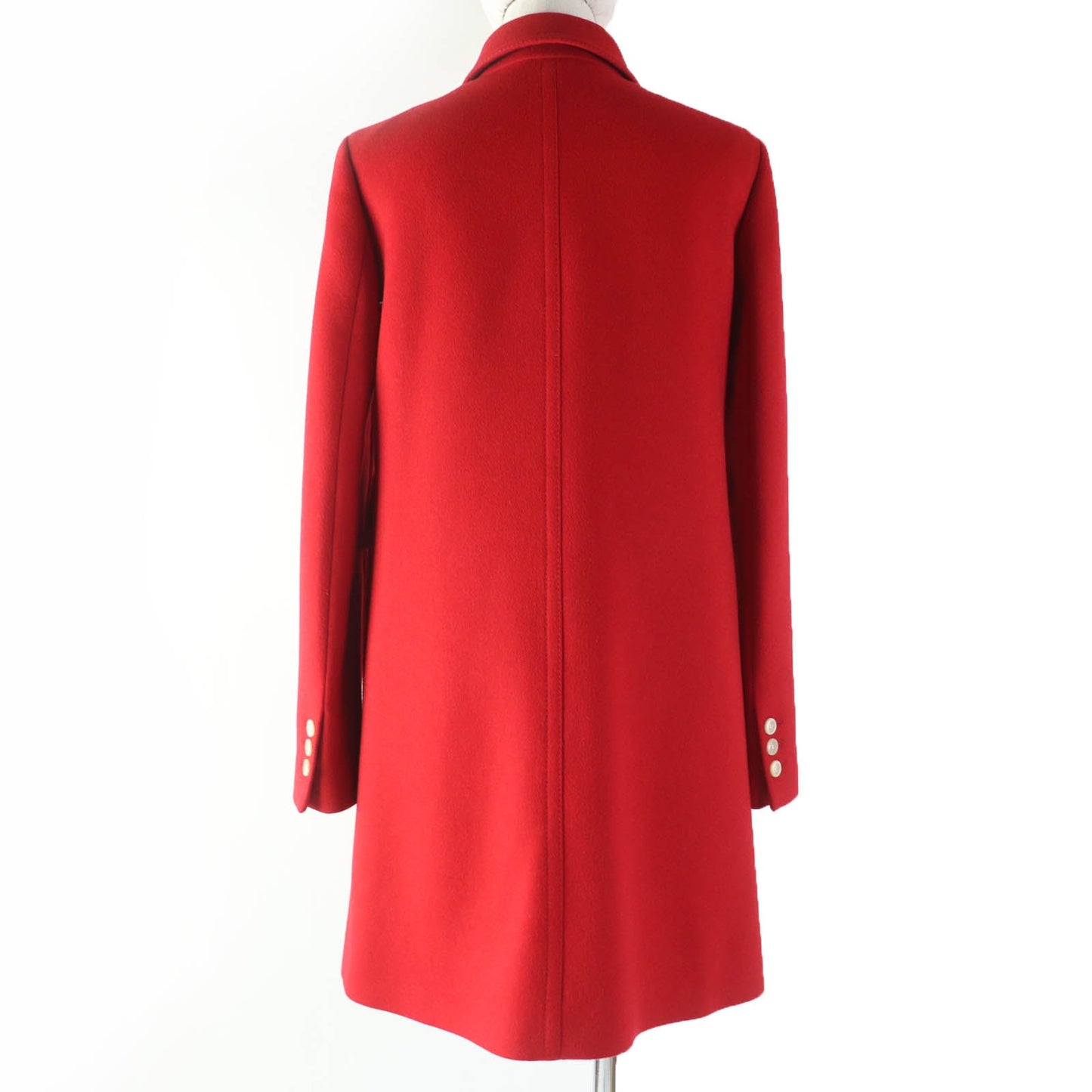 GUCCI Stainless collar coat 406947 wool Red 38