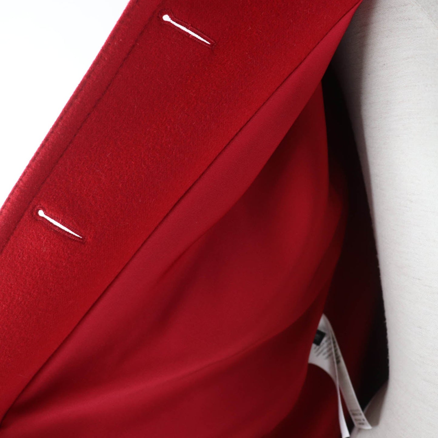 GUCCI Stainless collar coat 406947 wool Red 38