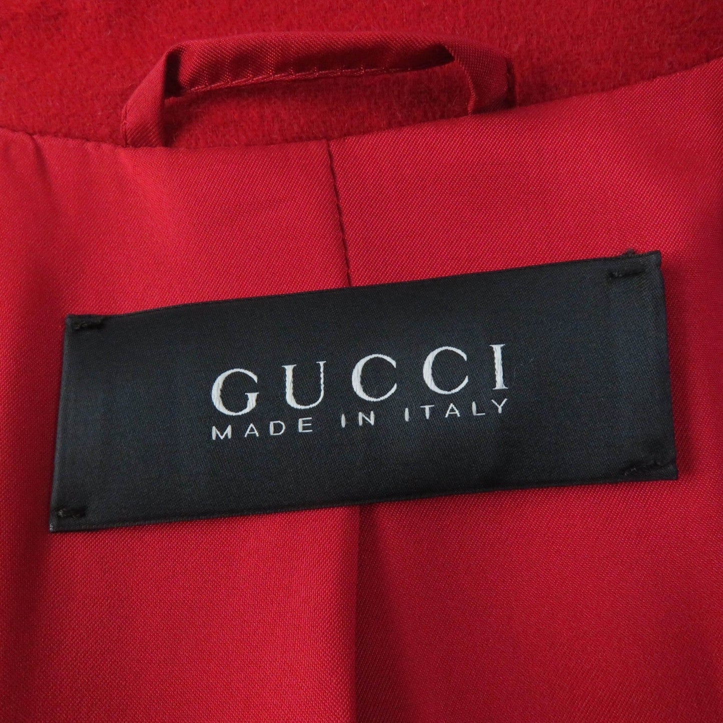 GUCCI Stainless collar coat 406947 wool Red 38