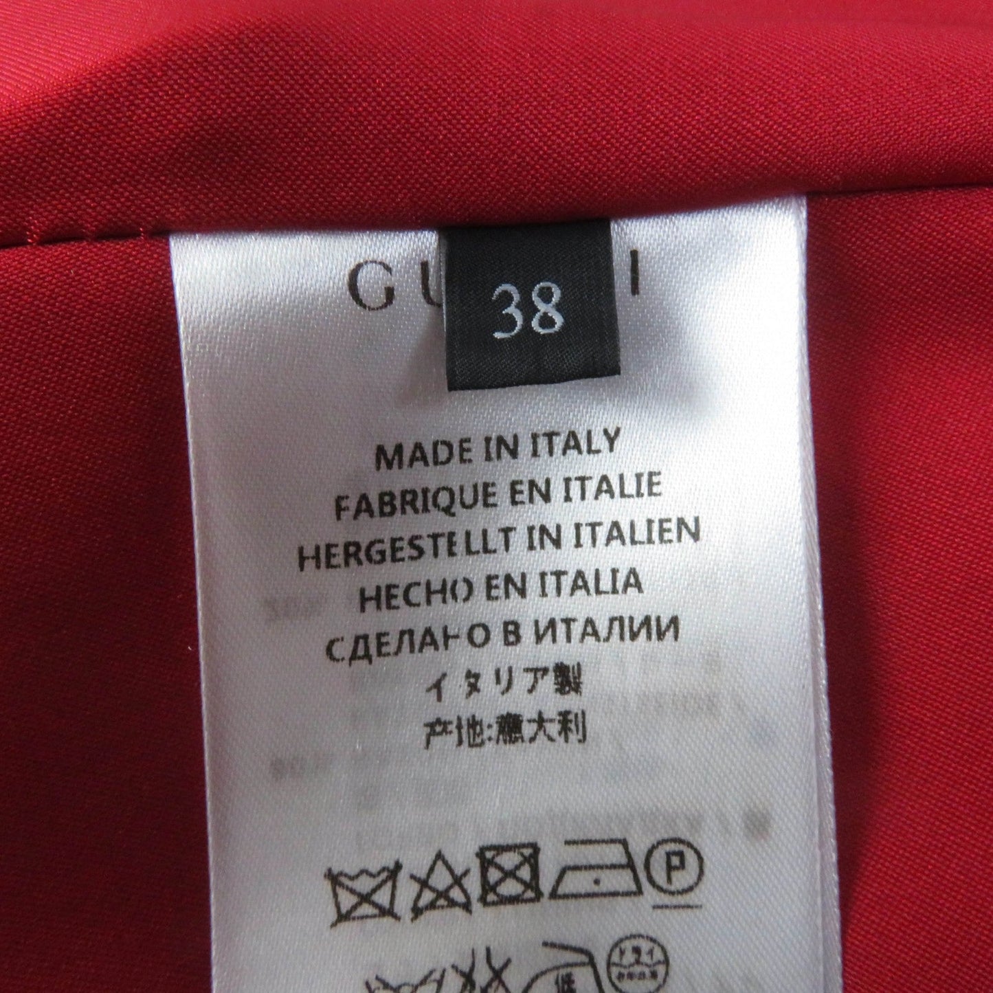 GUCCI Stainless collar coat 406947 wool Red 38